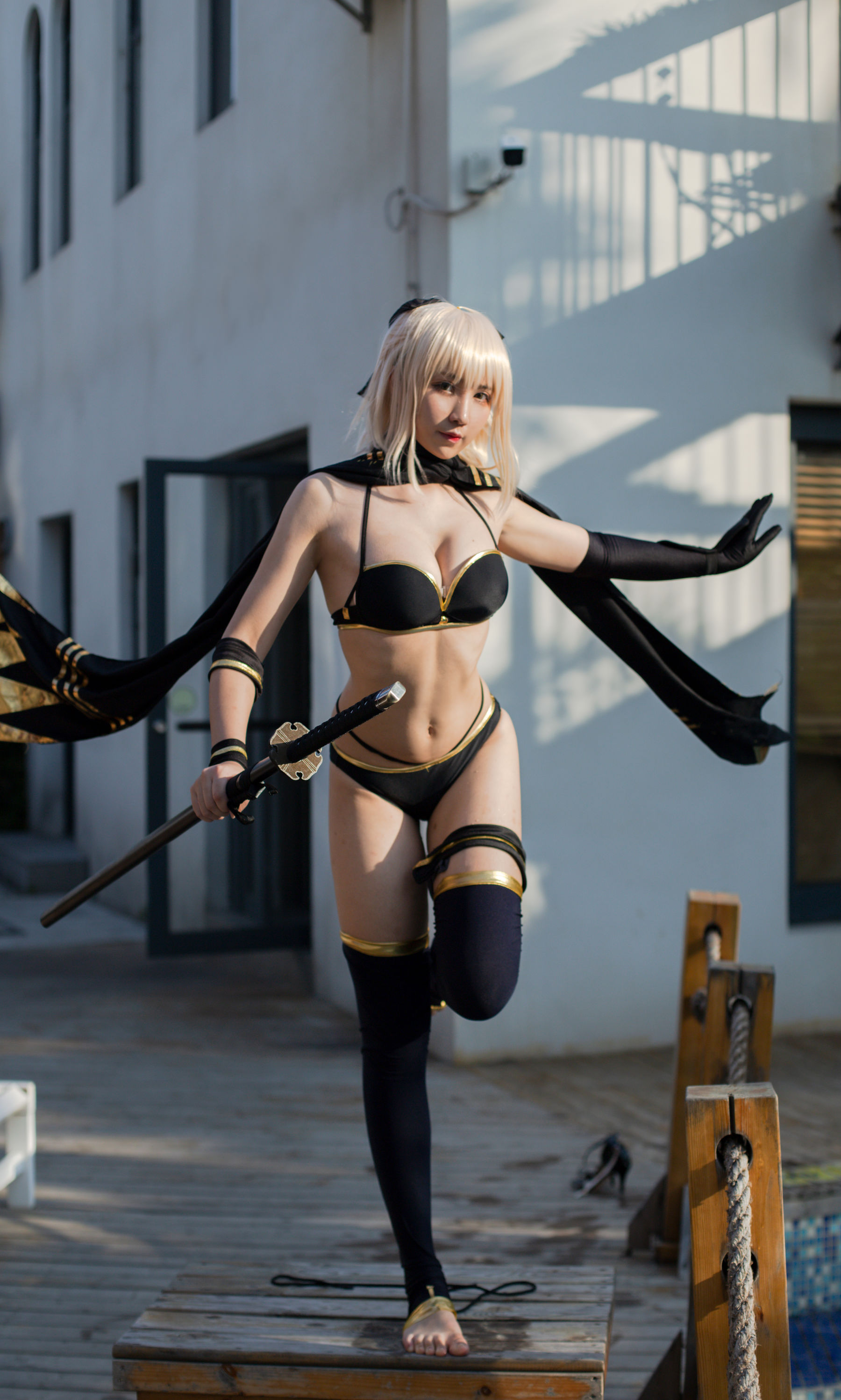 [福利COS] 动漫博主九曲Jean - 冲田泳装第8张