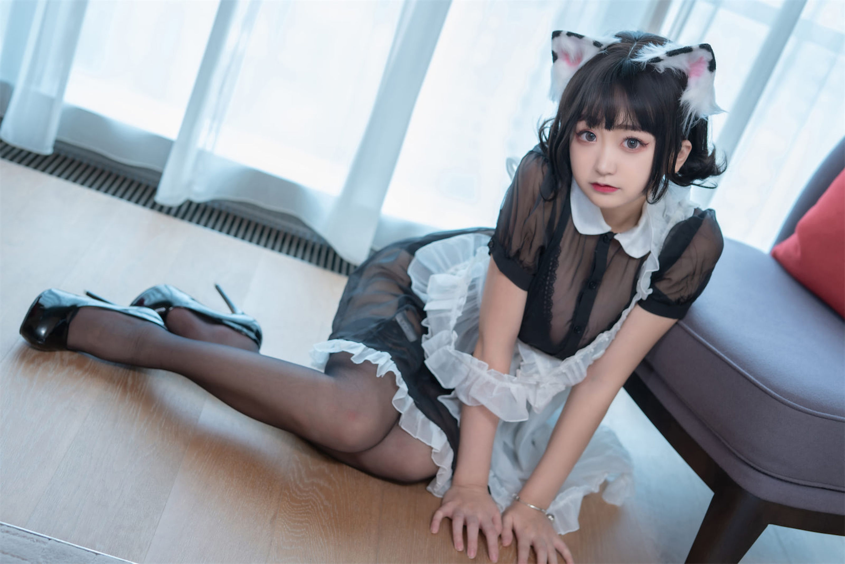 [福利COS] 动漫博主恩田直幸 - 奶牛猫女仆第3张