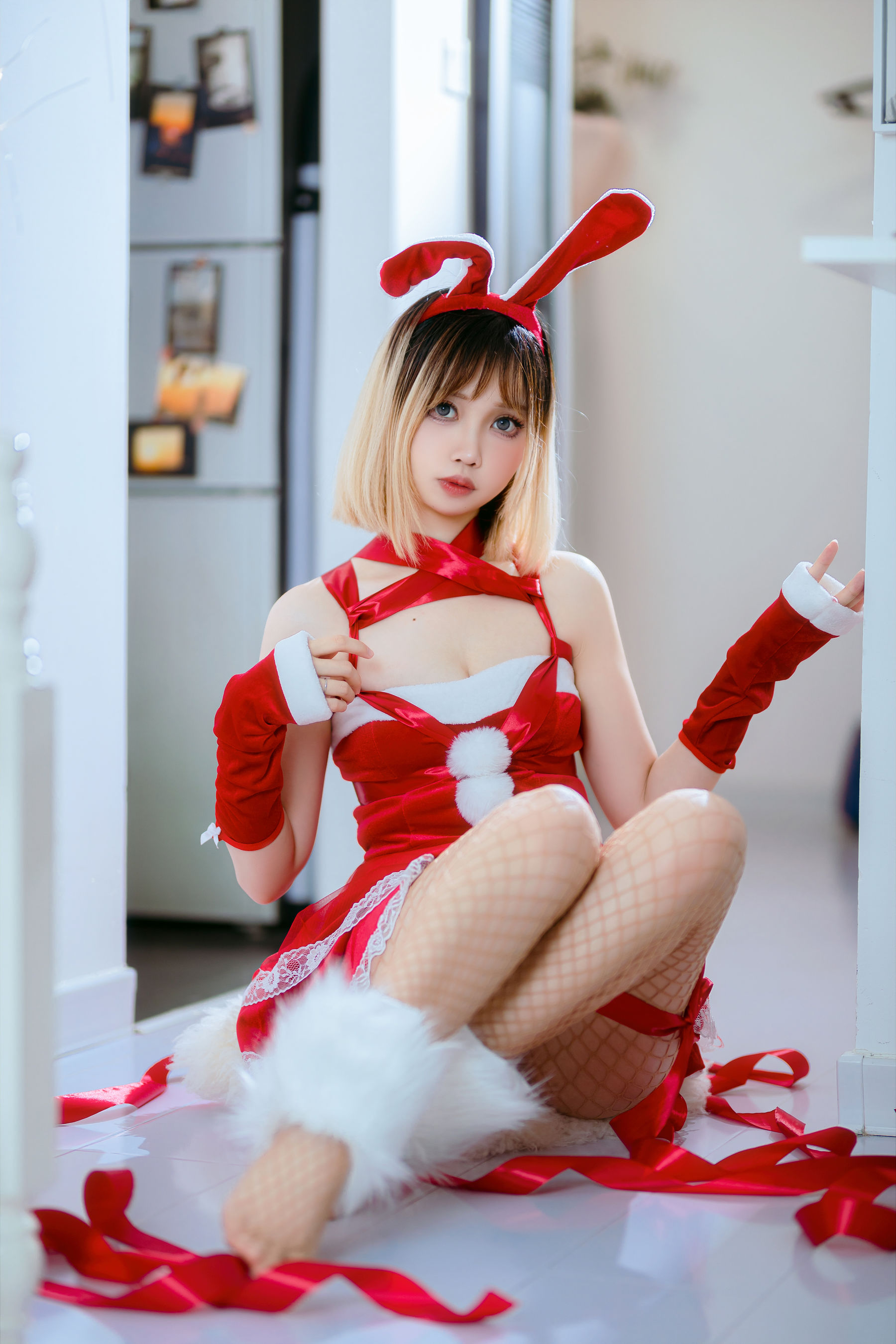 [福利COS] 洛桑w伊梓 - 网袜丝带兔兔第5张
