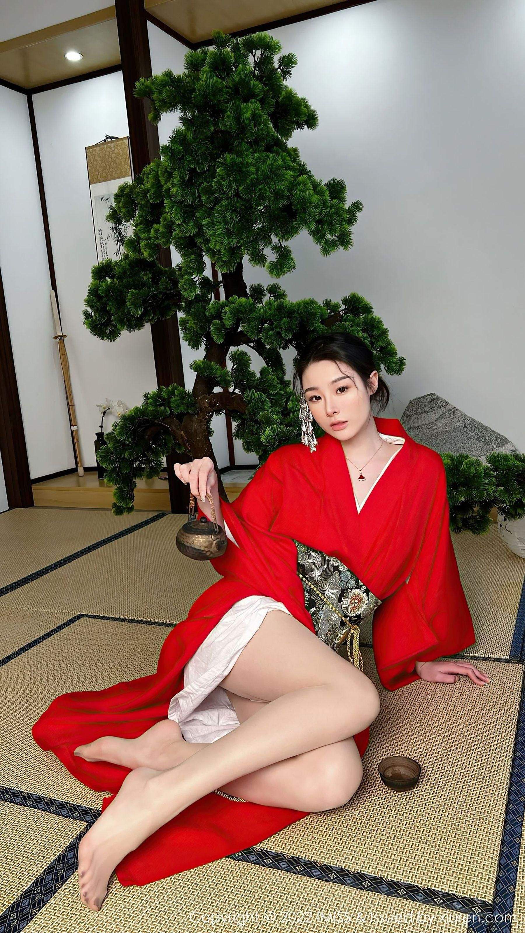  爱蜜社 VOL.669 逗逗doudou 和服美腿第2张