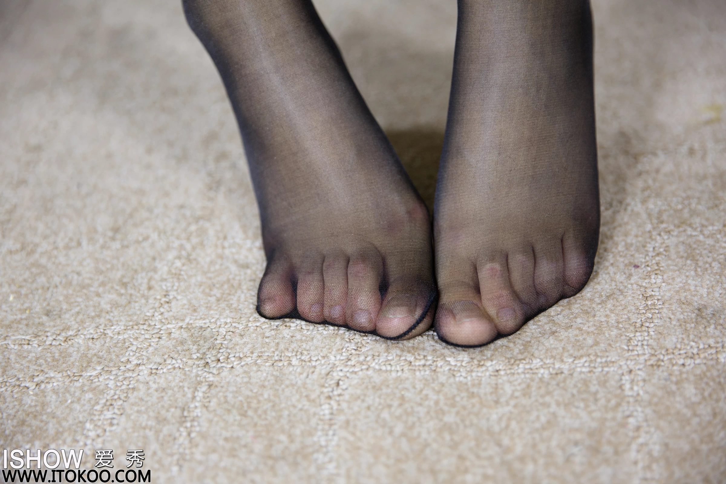 [ISHOW爱秀]NO.317 性感女秘书 檬檬 黑色短裙加黑丝美腿私房写真集第3张