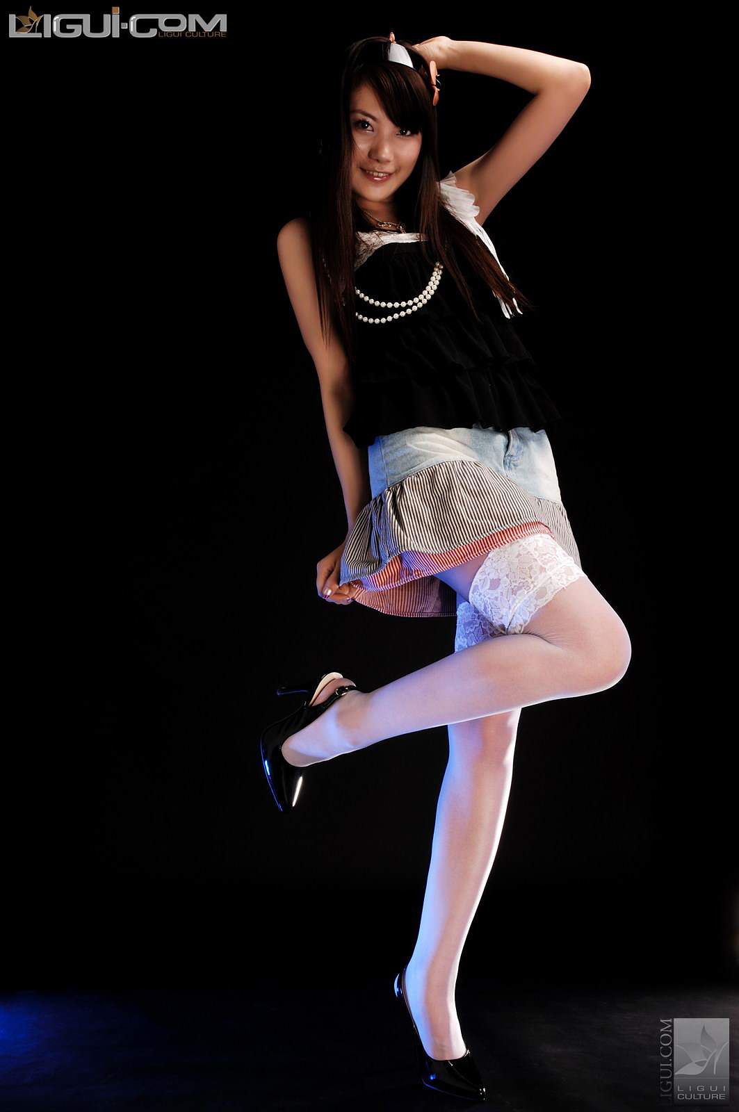 [丽柜LiGui] Model 龙洋《黑白碰撞的北极光》丝足写第5张