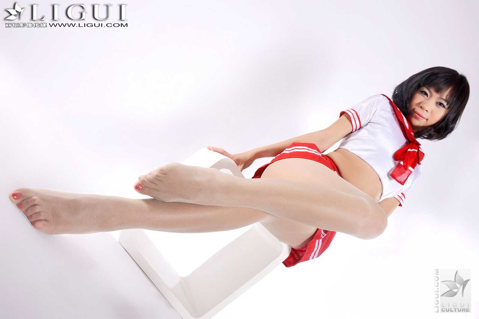 Model 田甜《红色水手服》 上下合集 [丽柜LiGui] 美第1张