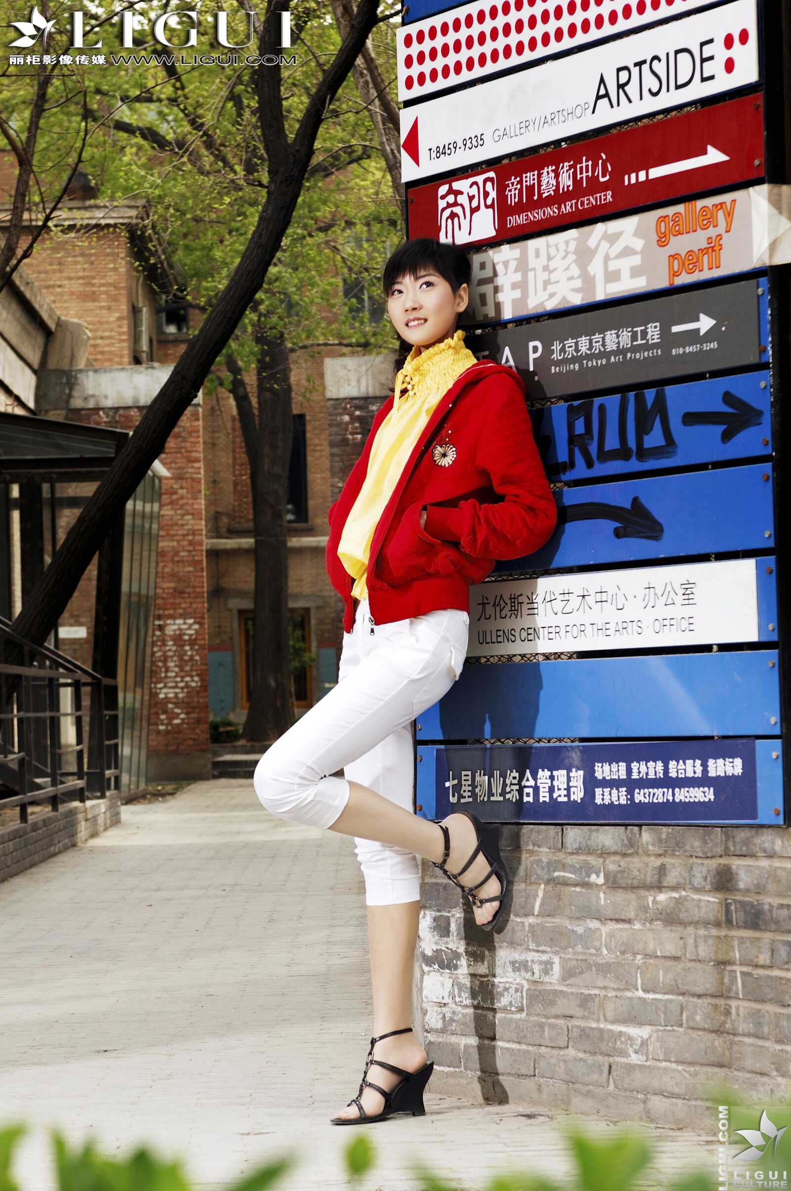 [丽柜贵足LiGui] Model 婷婷《街拍高跟系列》美腿丝第15张