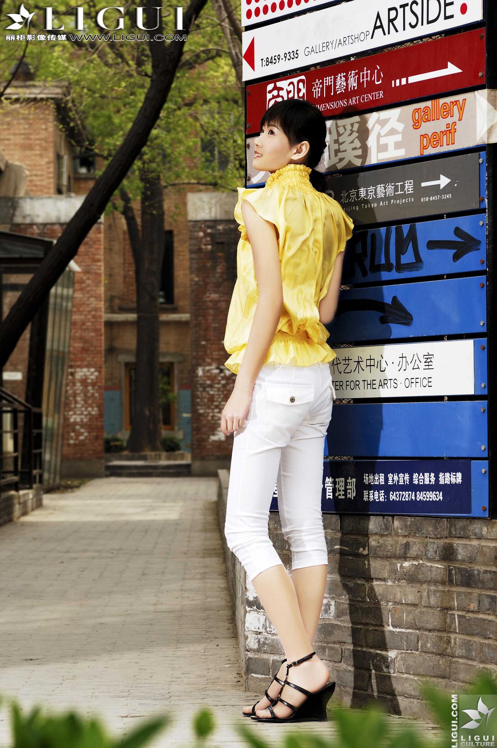 [丽柜贵足LiGui] Model 婷婷《街拍高跟系列》美腿丝第15张