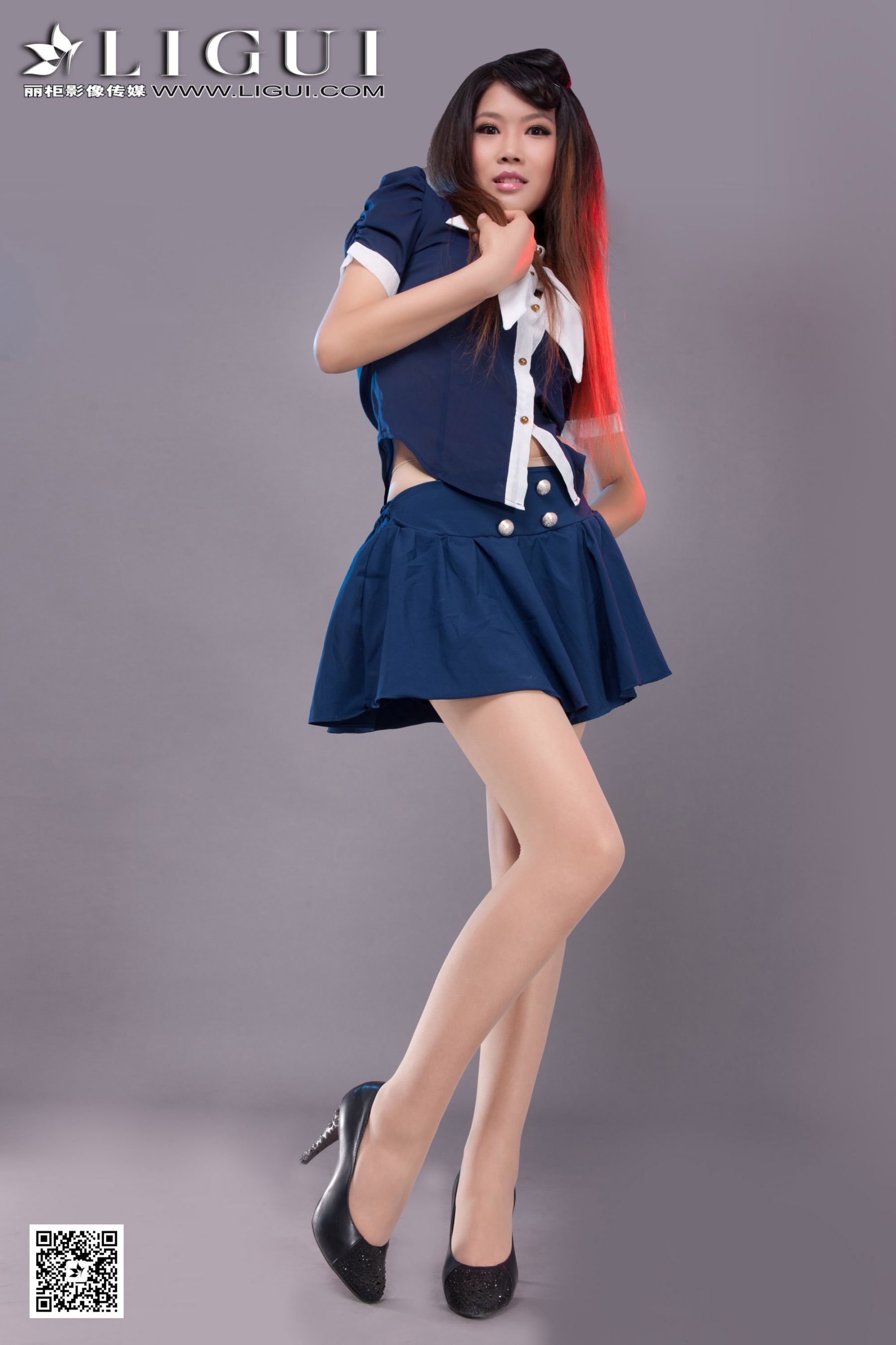 [丽柜LiGui] Model 怡萱《迷你裙丝足高跟》上下全集第17张