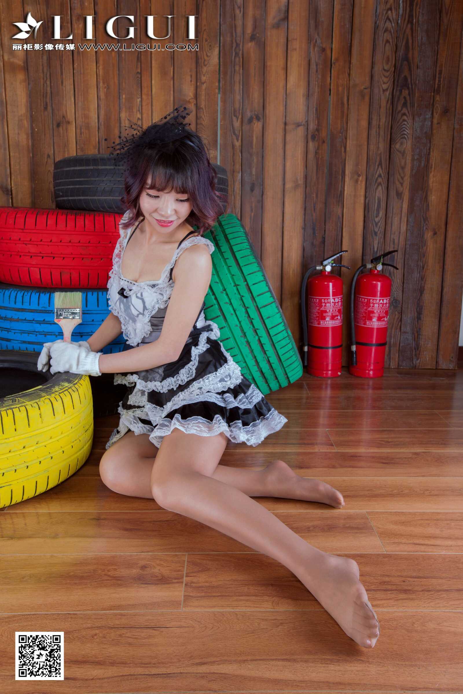 Model ALAN《灰丝蕾丝女仆》上下全集  [丽柜LiGui]第10张