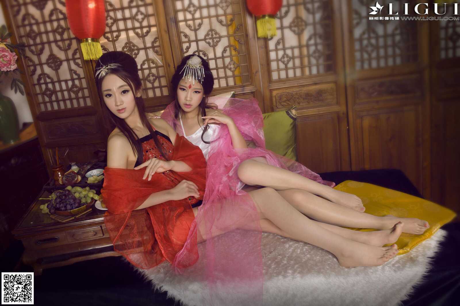 Model 语寒、然然《薄纱肚兜古典美人》 [丽柜Li第9张