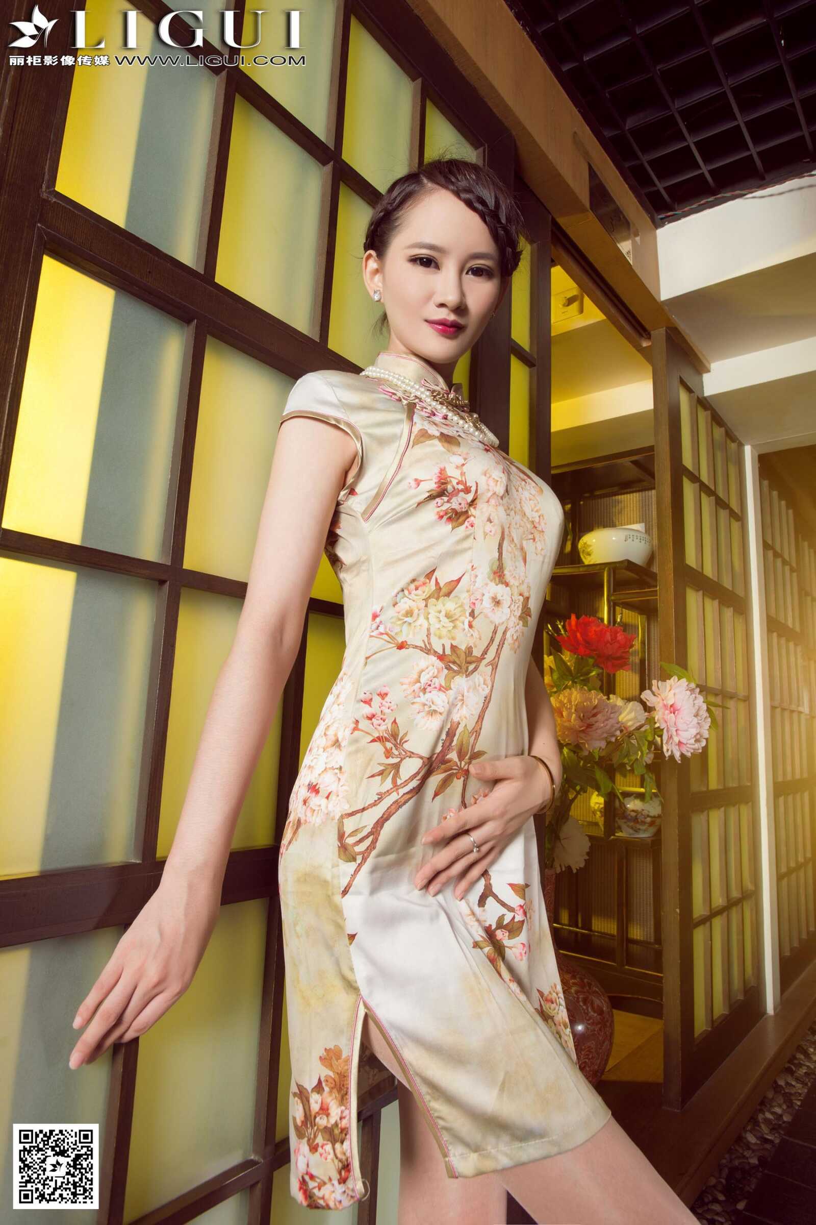 Model AMY《高贵旗袍美人》 [丽柜LiGui] 美腿玉足写第17张