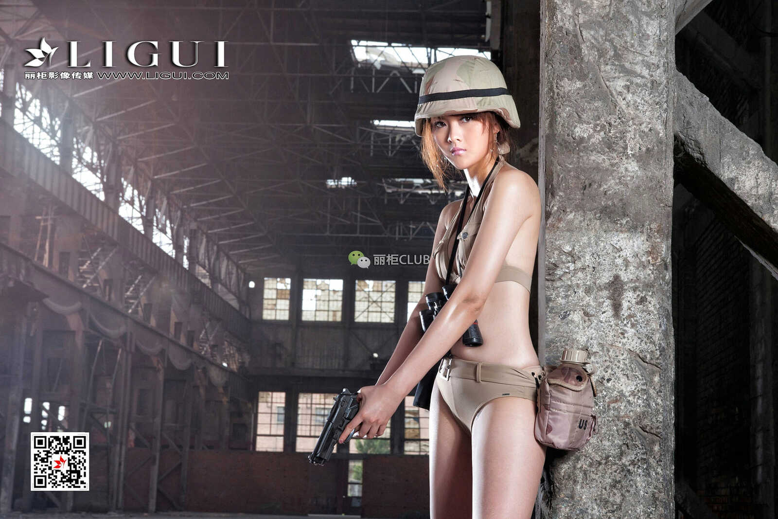 Model 黄芬《女兵美腿丝足》 [丽柜Ligui] 写真集第5张