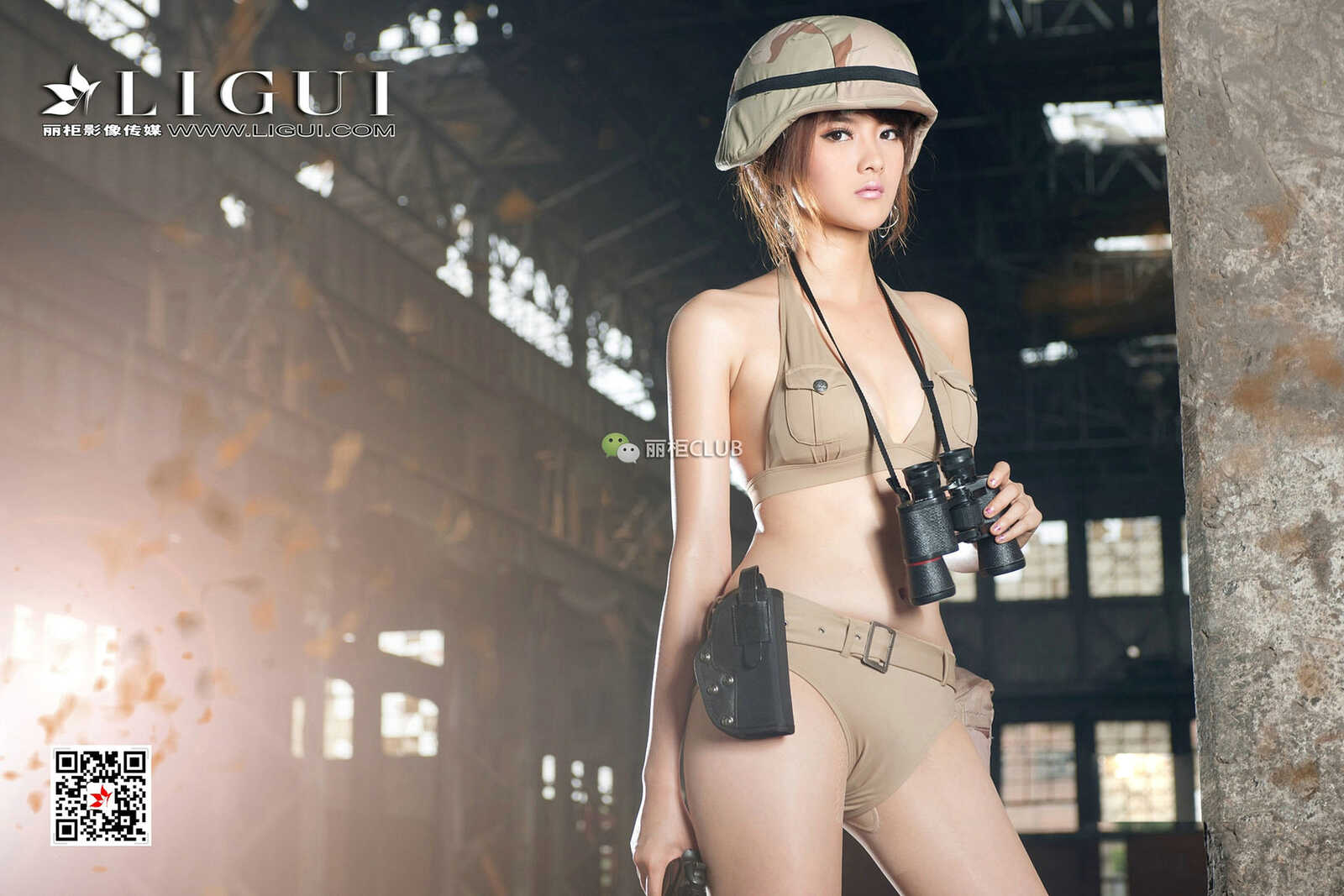 Model 黄芬《女兵美腿丝足》 [丽柜Ligui] 写真集第1张