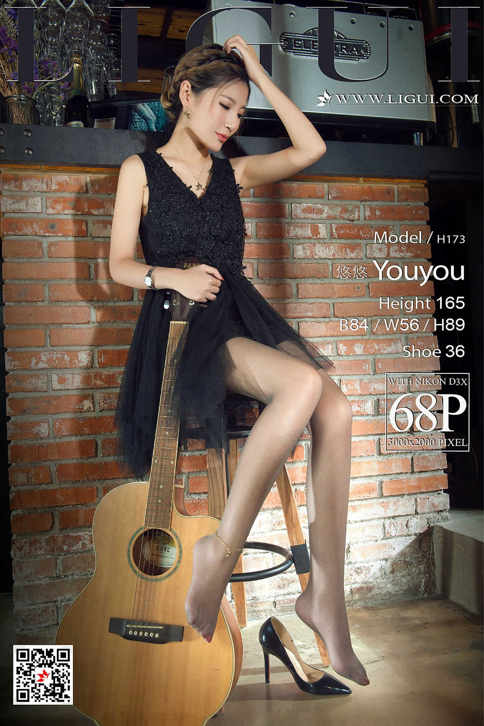 Model 悠悠《灰丝琵琶女神》 [丽柜Ligui] 写真集第18张
