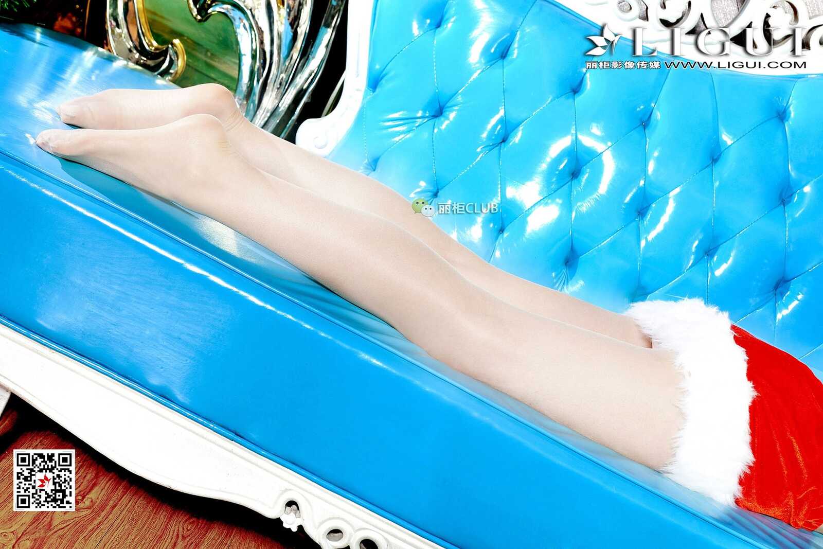 腿模允儿《圣诞丝足》 [丽柜Ligui] 写真集第13张