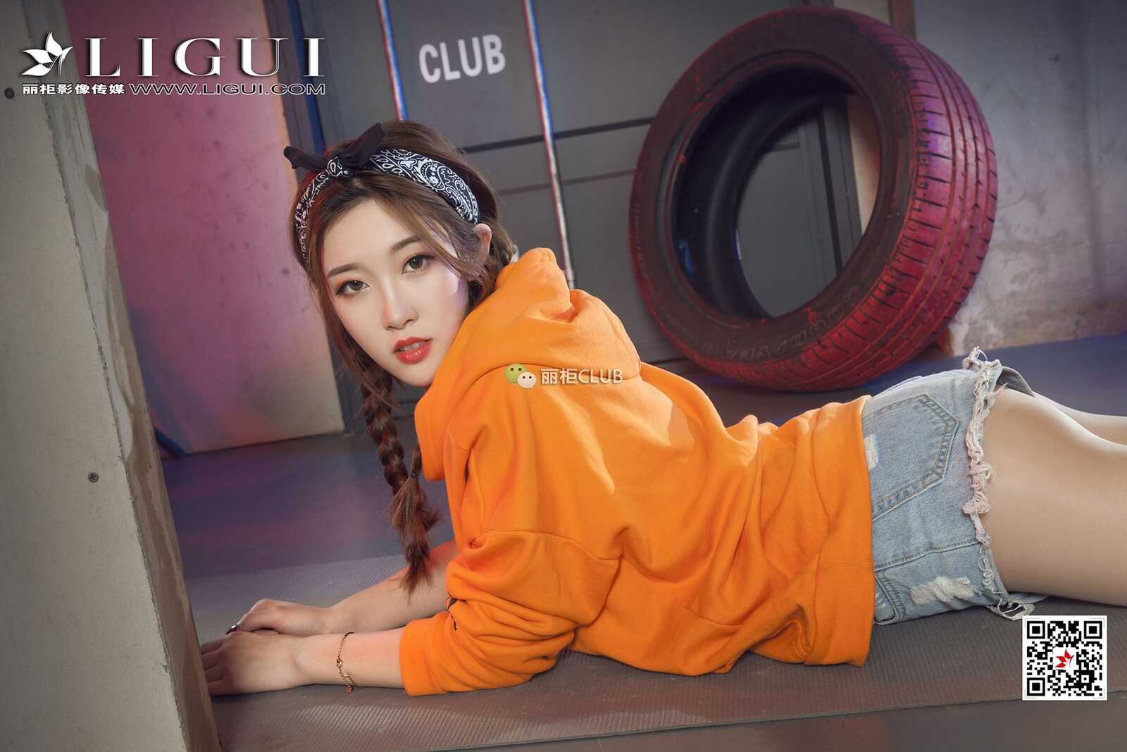 腿模筱筱《运动风丝袜妹子》 [丽柜Ligui] 写真集第14张