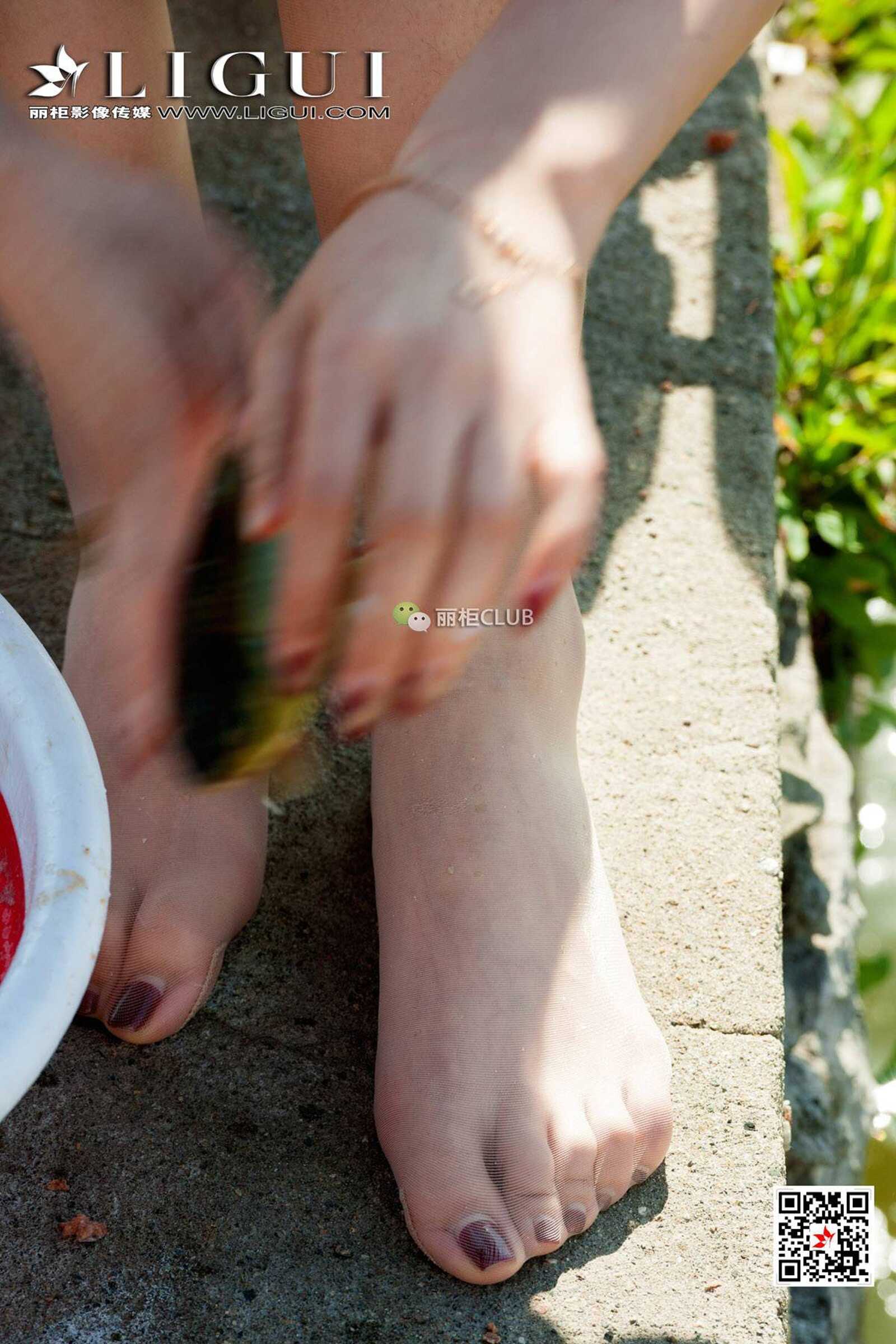 腿模筱筱&amp;amp;然然《钓鱼丝足》 [丽柜LIGUI] 美腿玉第8张