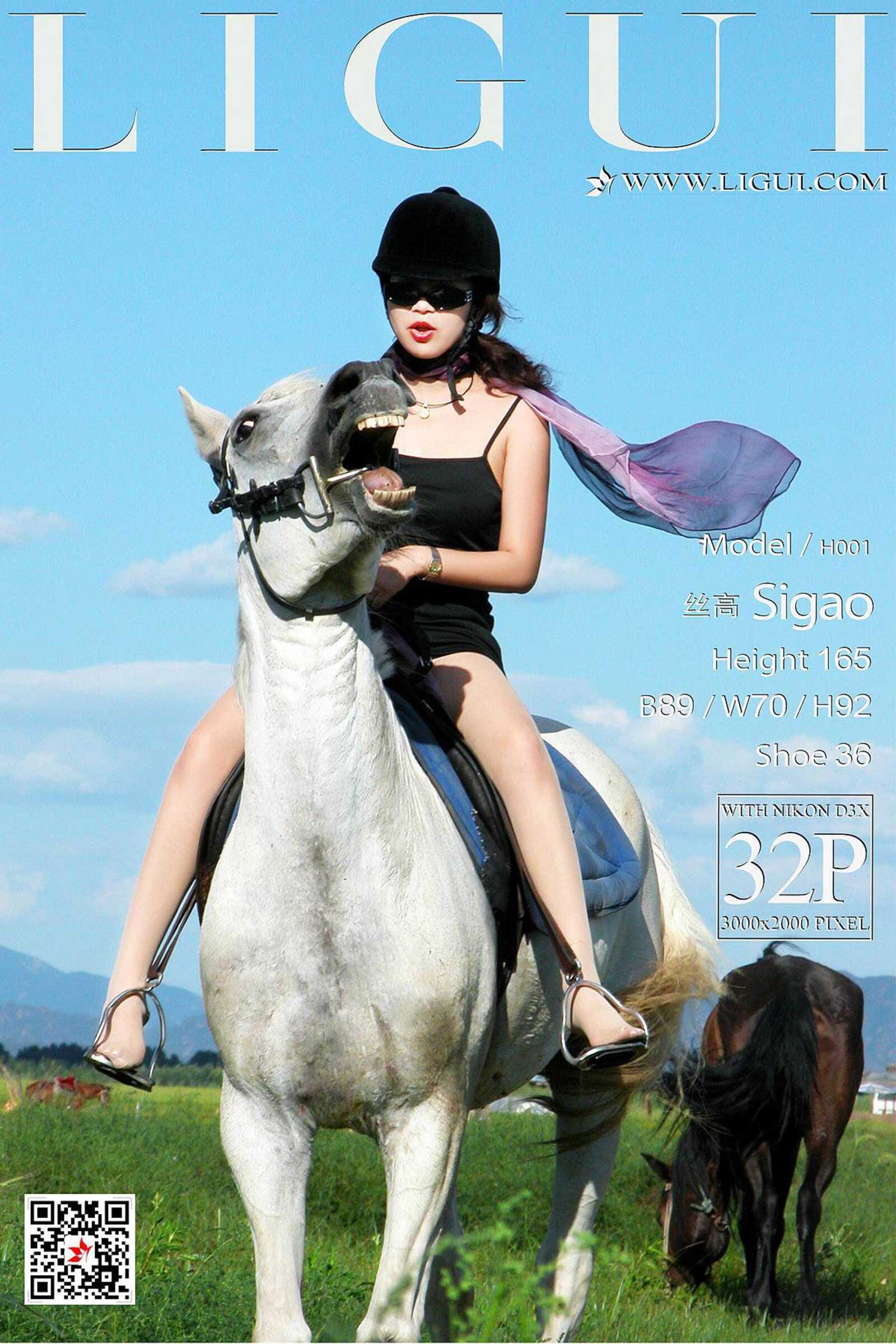 腿模丝高《白马女郎美丝》 [丽柜LIGUI] 美腿丝足第9张