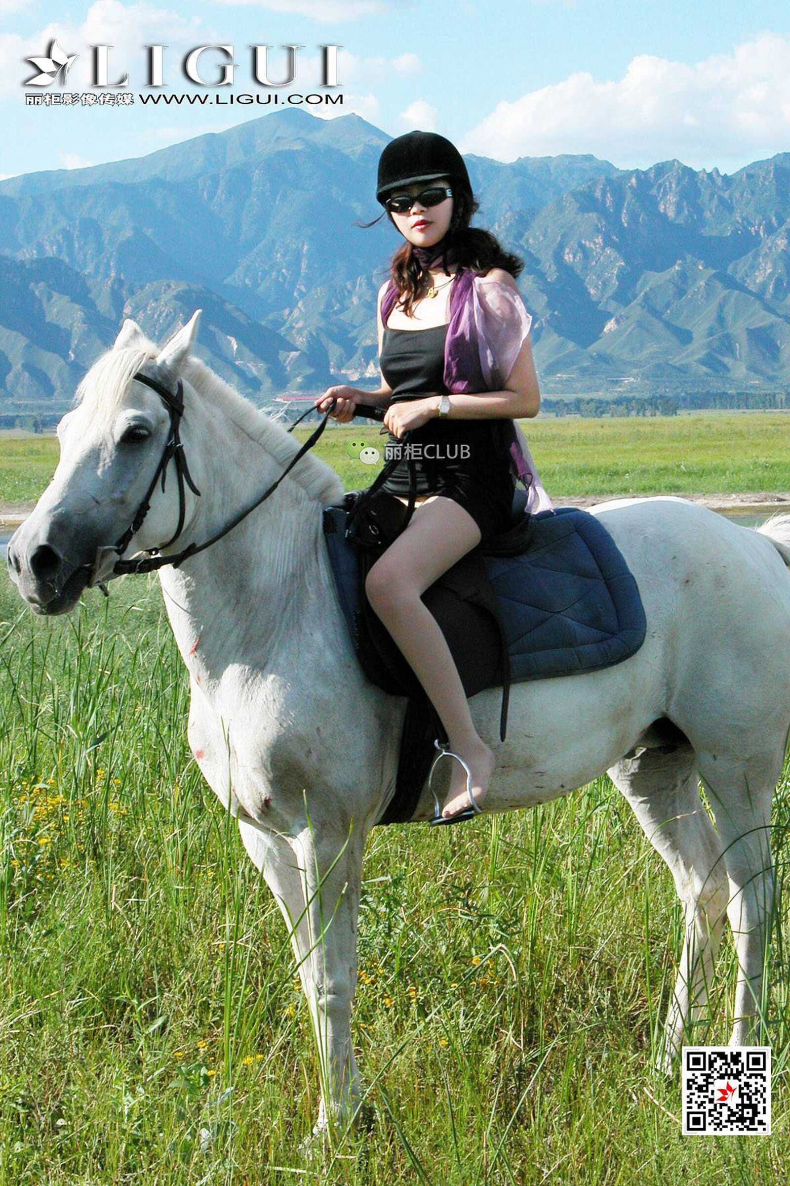 腿模丝高《白马女郎美丝》 [丽柜LIGUI] 美腿丝足第8张
