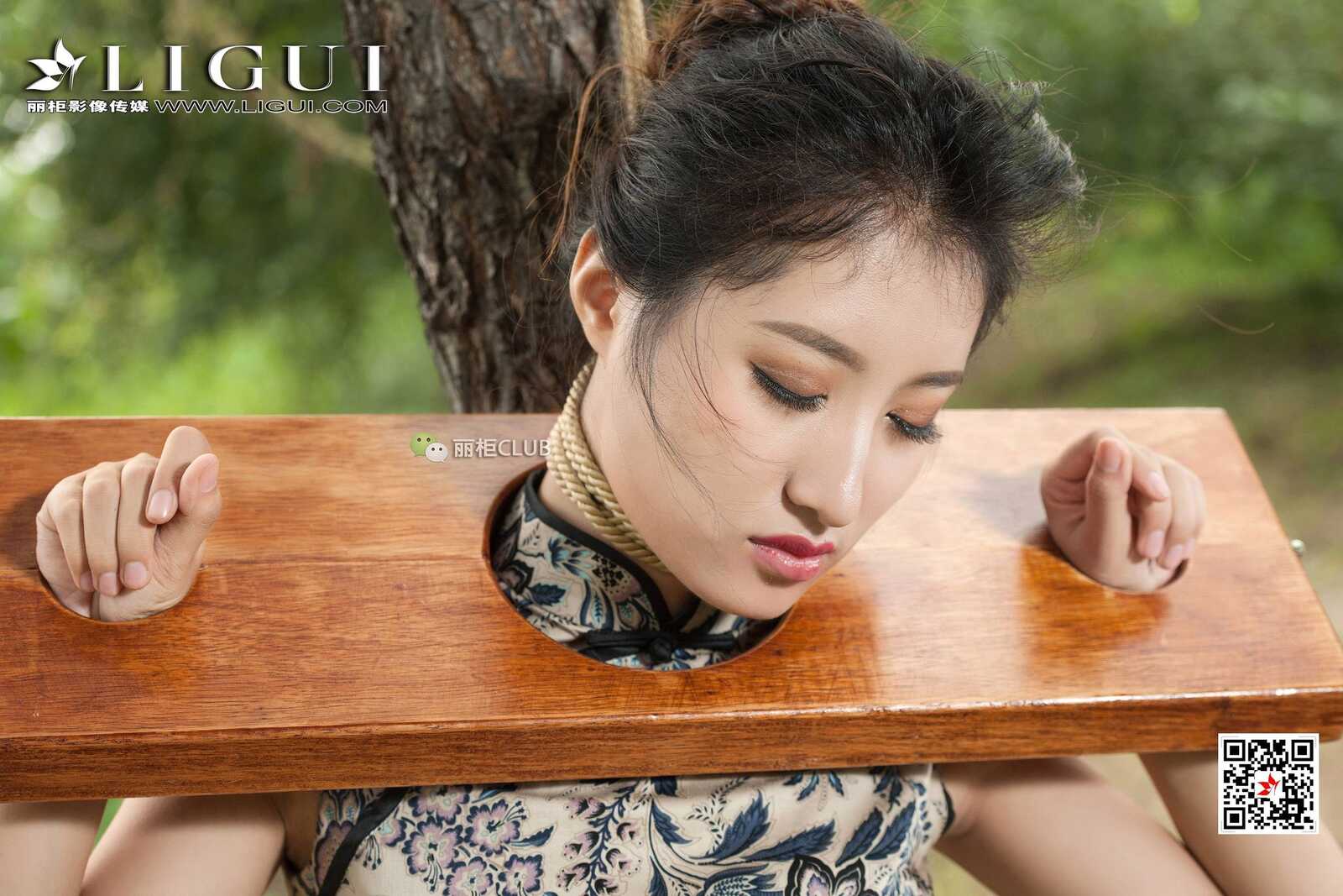 腿模思彤《旗袍美束镣铐人体》 [丽柜LIGUI] 网络第12张