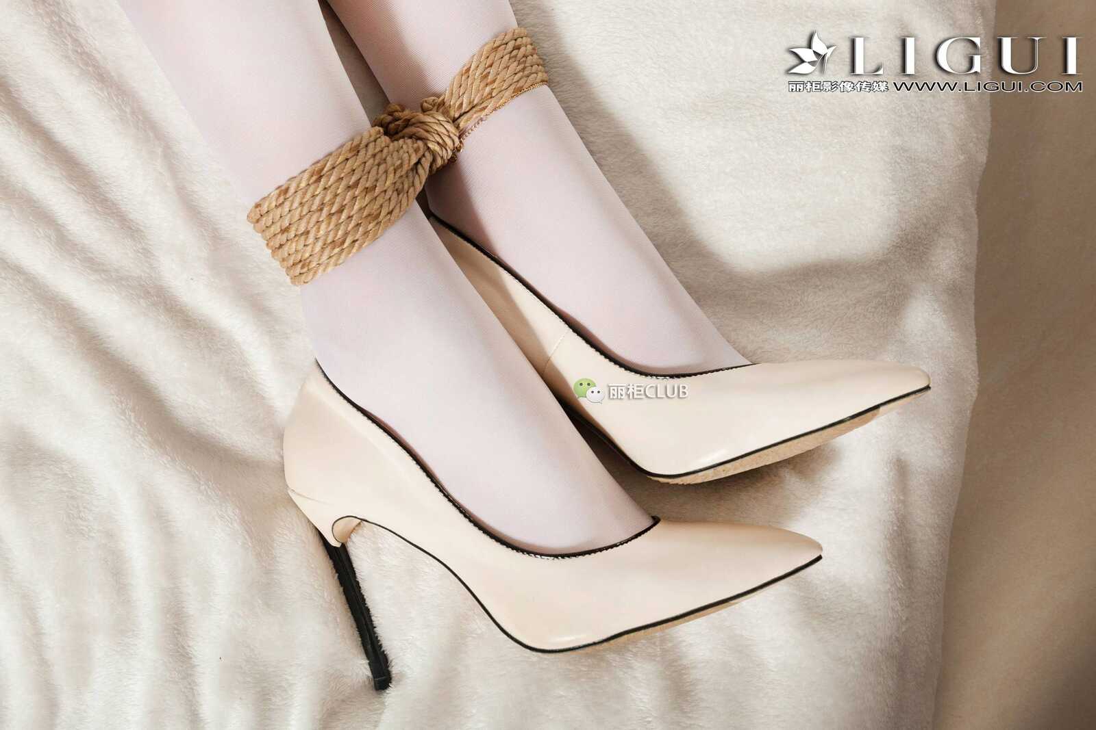 腿模敏儿《白丝绳艺》 [丽柜Ligui] 网络丽人 美腿第9张