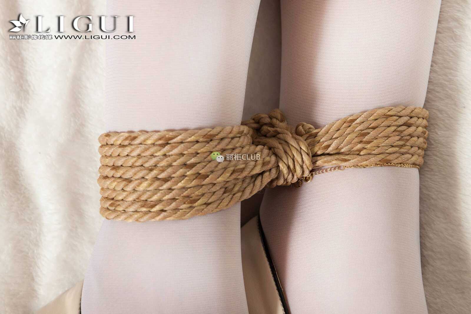 腿模敏儿《白丝绳艺》 [丽柜Ligui] 网络丽人 美腿第9张