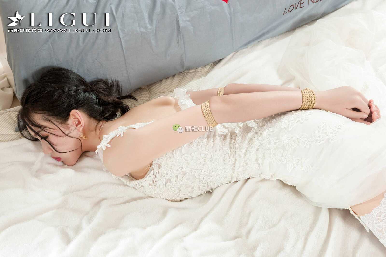 腿模敏儿《白丝绳艺》 [丽柜Ligui] 网络丽人 美腿第5张