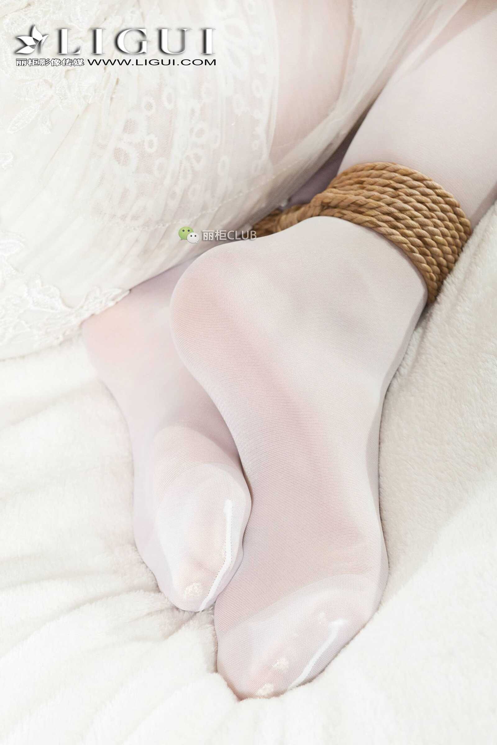 腿模敏儿《白丝绳艺》 [丽柜Ligui] 网络丽人 美腿第3张