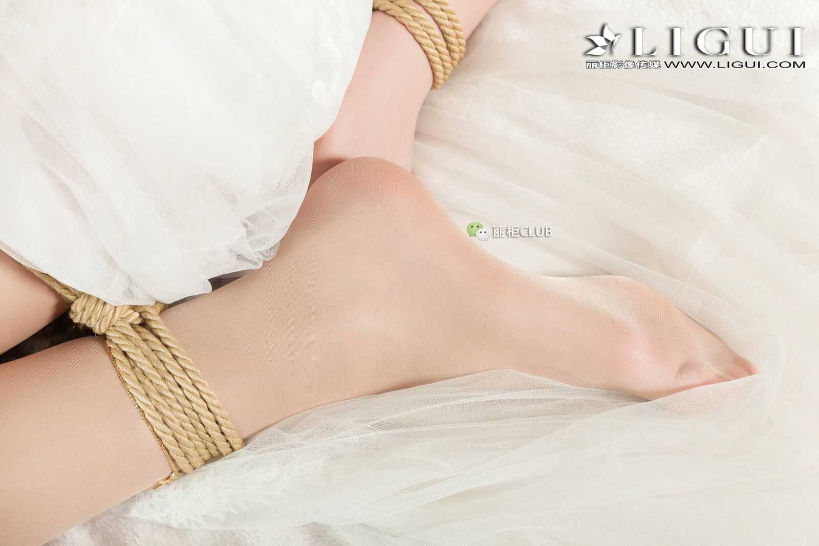 腿模敏儿《白丝绳艺》 [丽柜Ligui] 网络丽人 美腿第2张