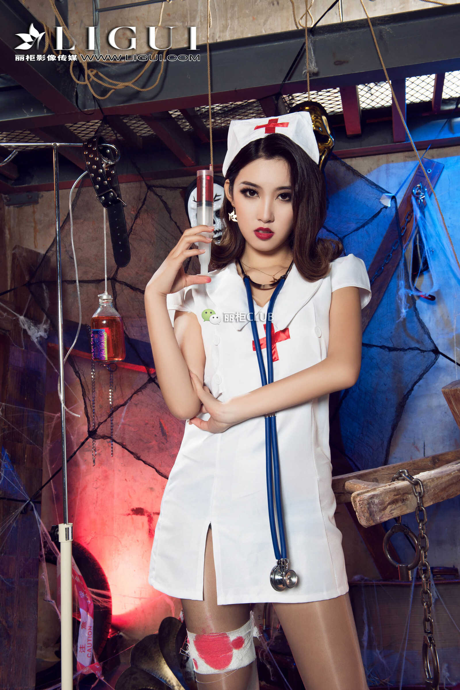腿模筱筱《护士捆绑》 [丽柜Ligui]  美腿丝足写真第12张
