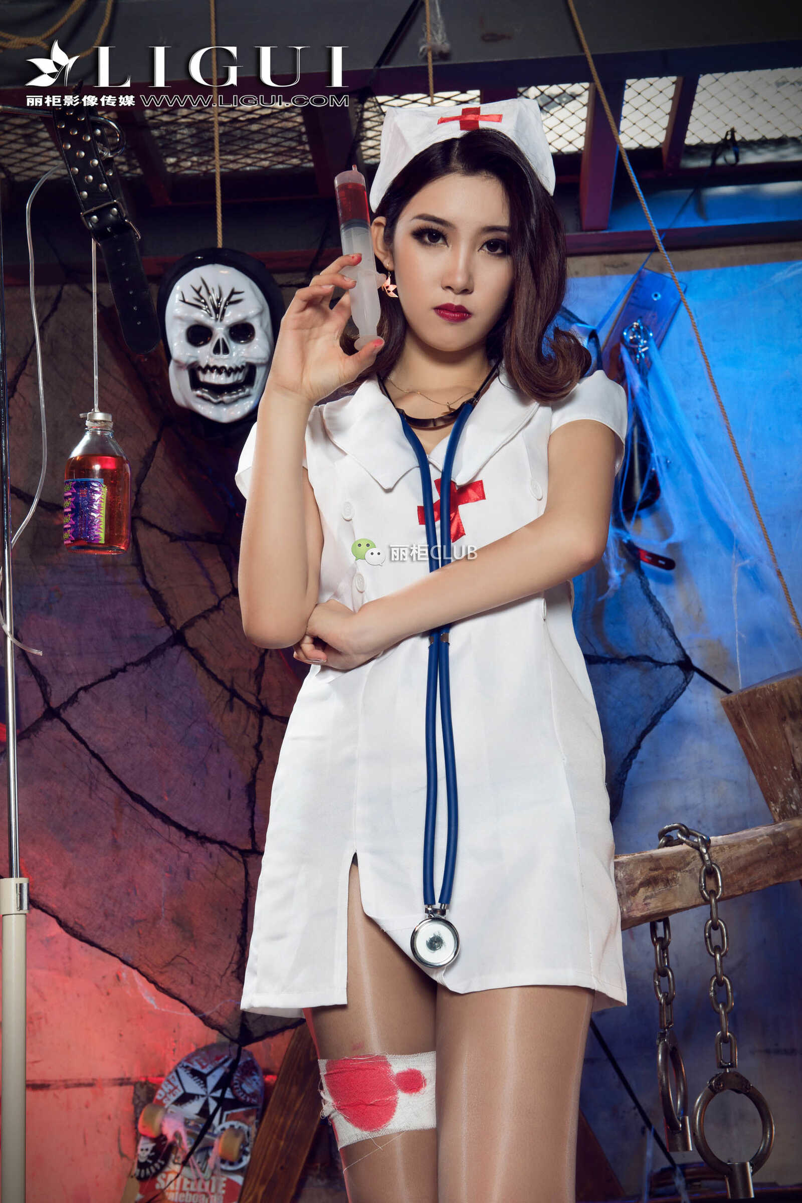 腿模筱筱《护士捆绑》 [丽柜Ligui]  美腿丝足写真第13张