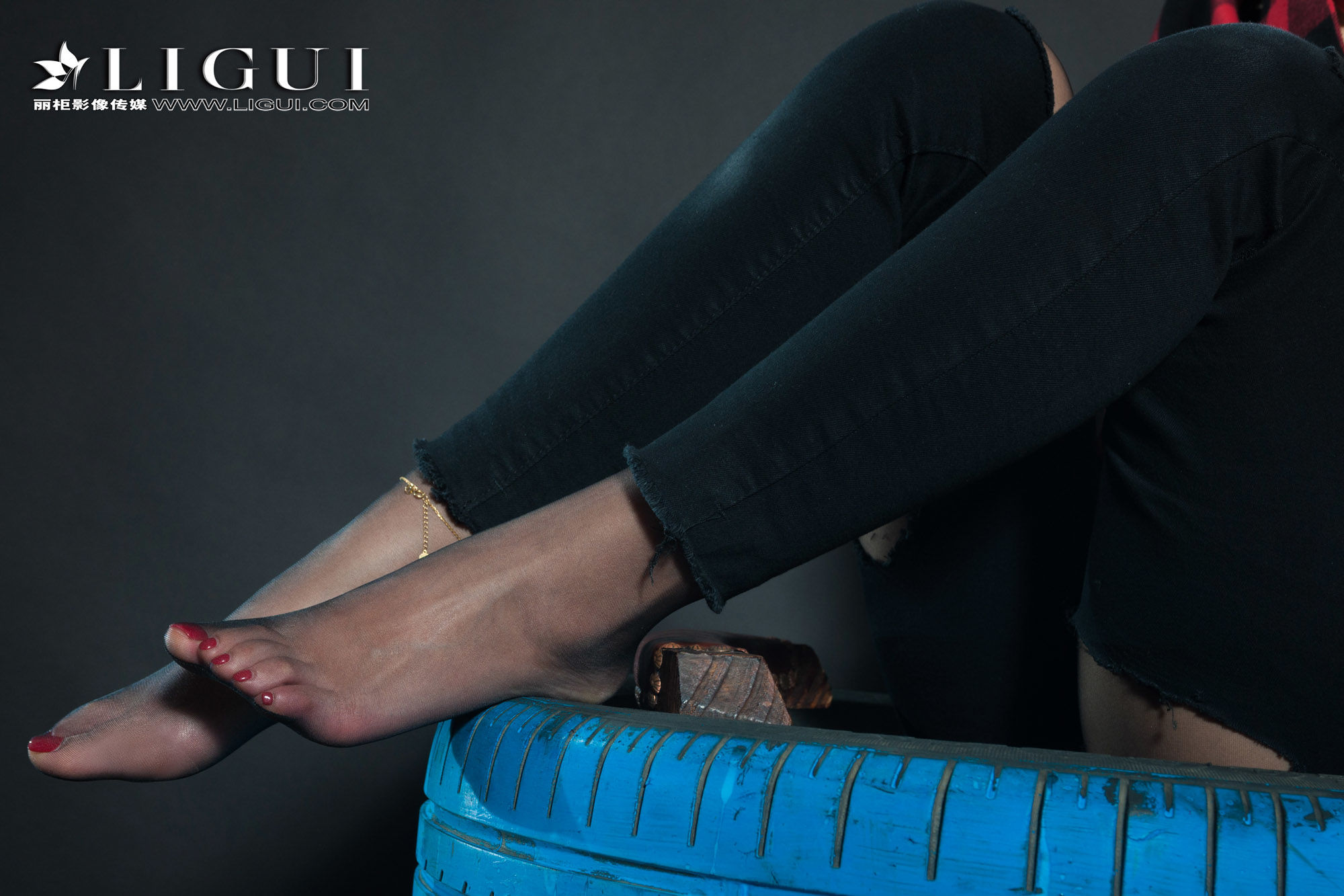 赵维拉《牛仔黑丝女郎》 [丽柜Ligui] 网络丽人 写第9张
