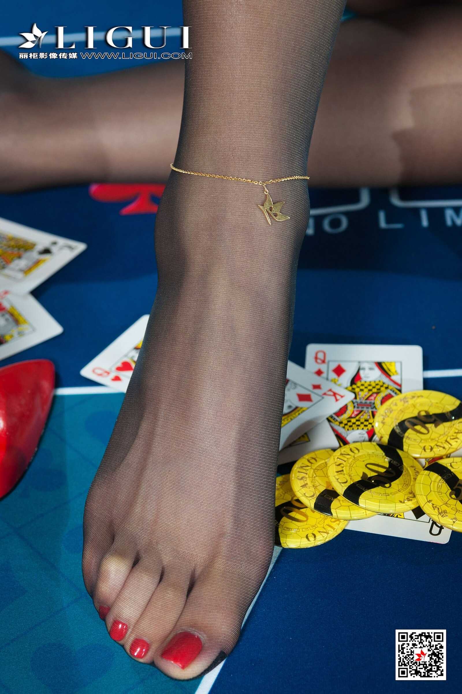 腿模筱筱《赌场黑丝女王》 [丽柜Ligui] 写真集第9张