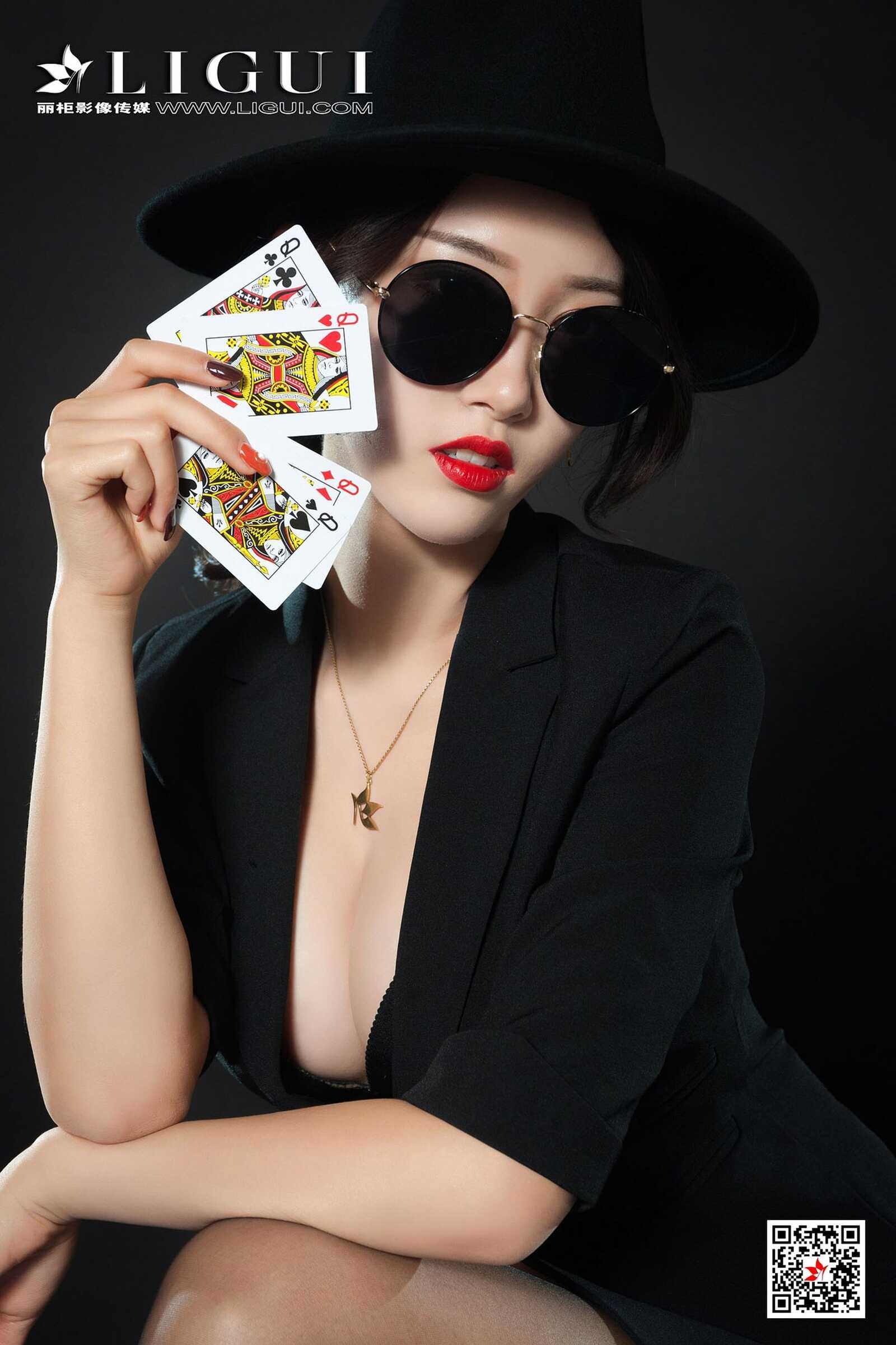 腿模筱筱《赌场黑丝女王》 [丽柜Ligui] 写真集第5张