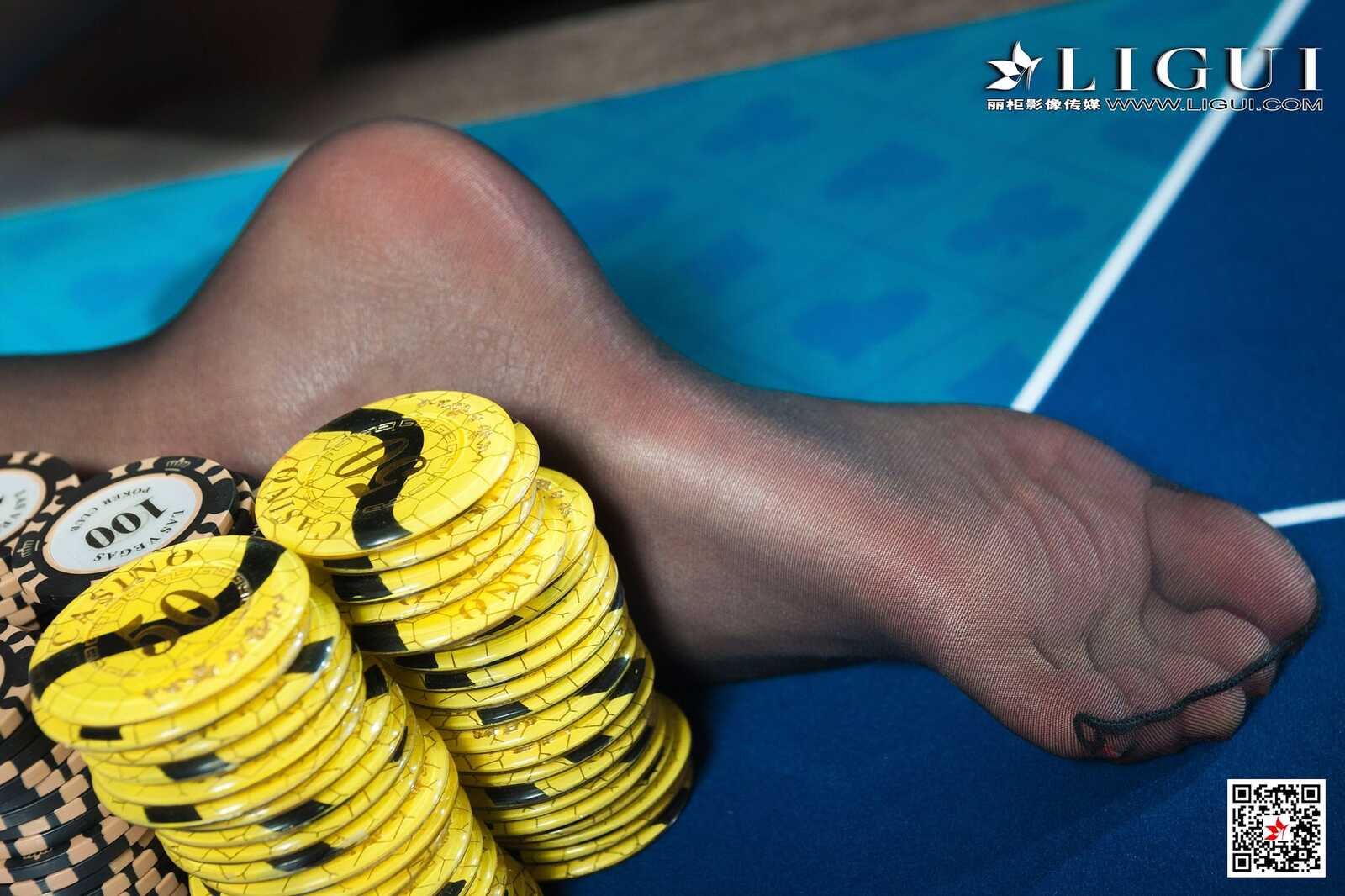 腿模筱筱《赌场黑丝女王》 [丽柜Ligui] 写真集第4张