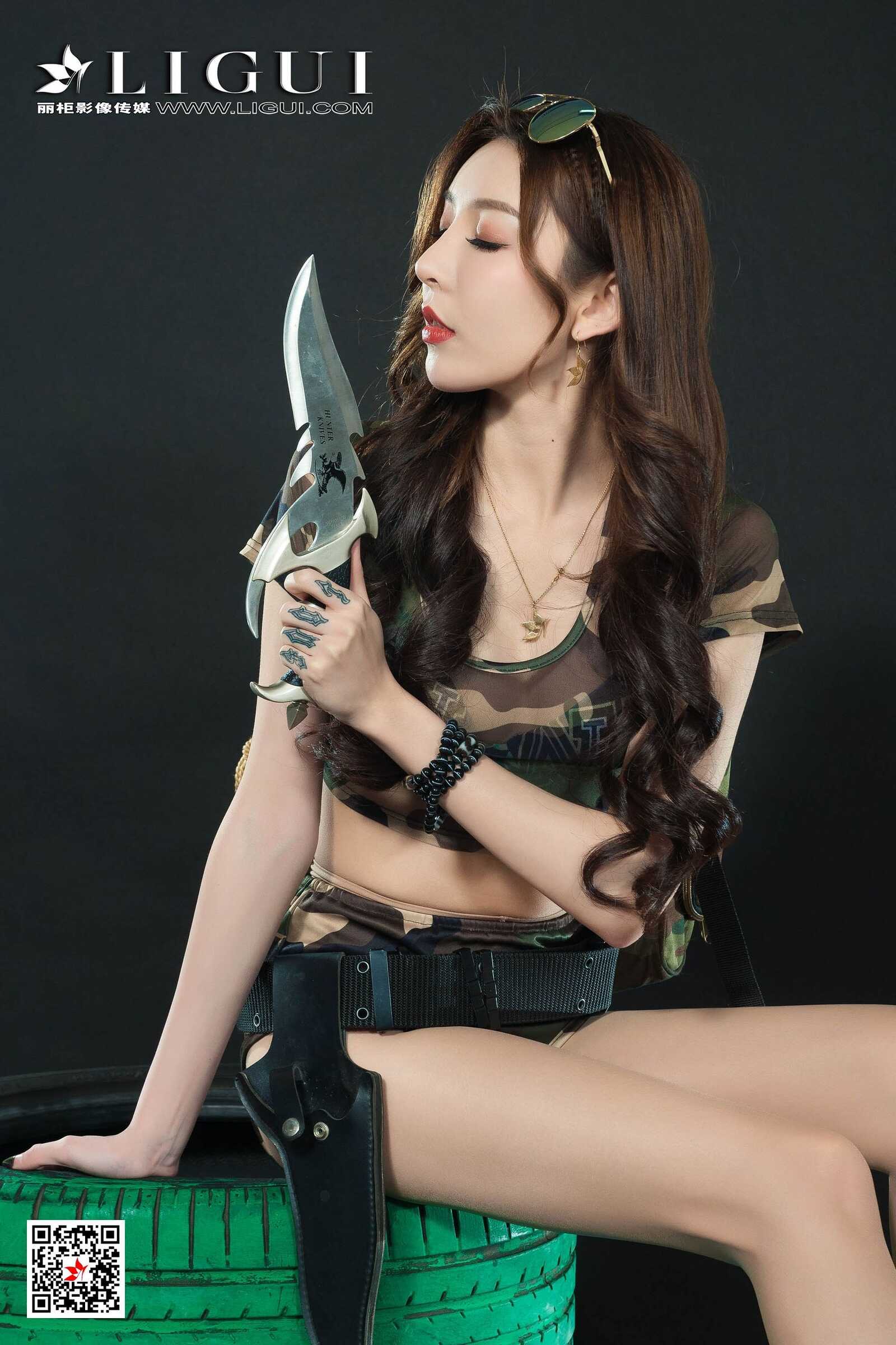 兔子《迷彩女兵COS》 [丽柜Ligui] 美腿丝足 写真集第6张