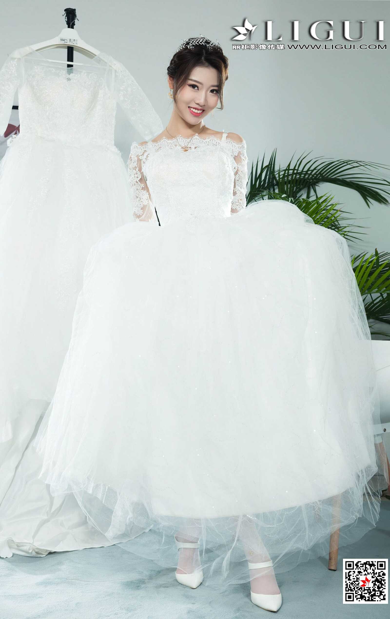 钟情《白丝婚纱新娘》 [丽柜Ligui] 写真集第17张