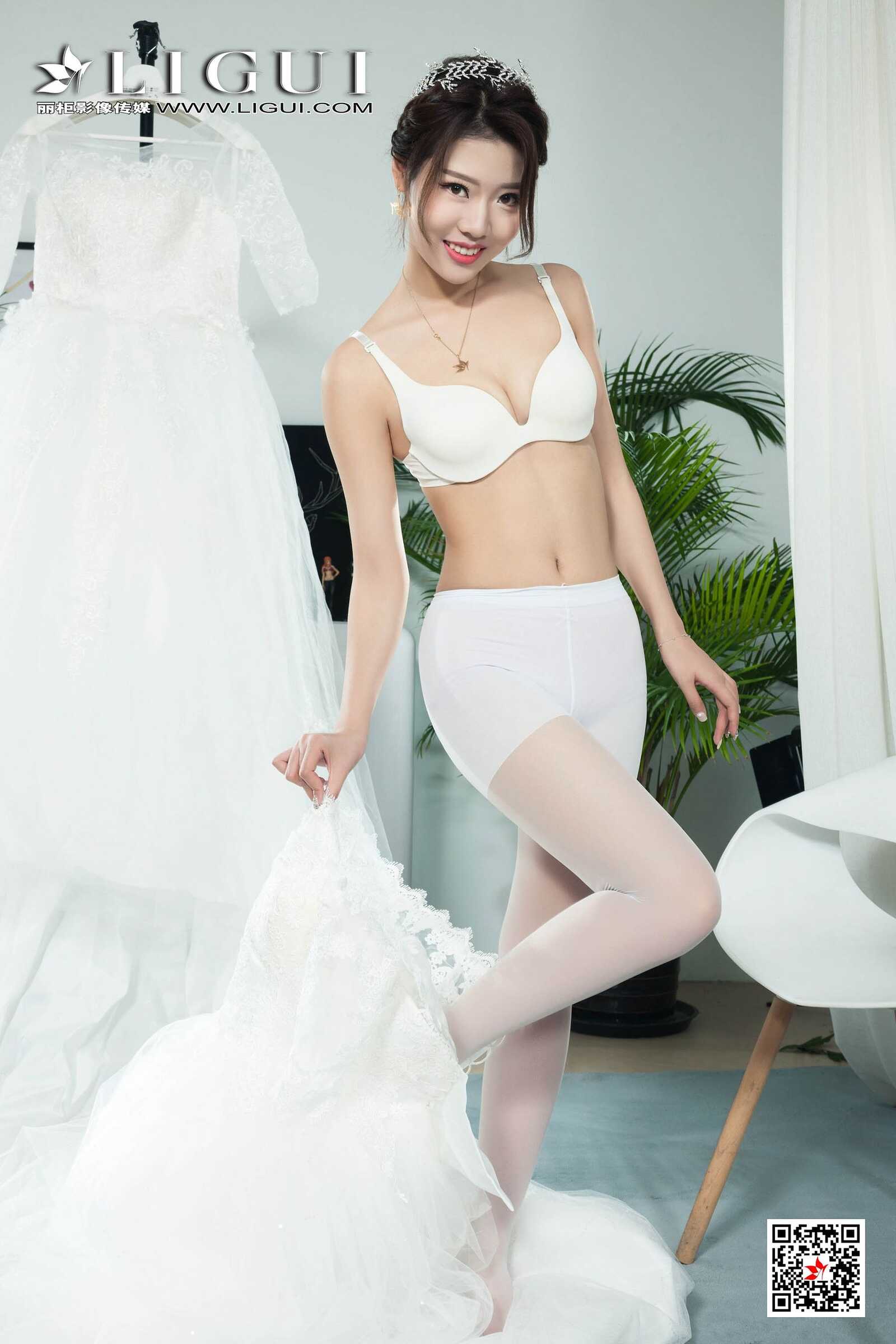 钟情《白丝婚纱新娘》 [丽柜Ligui] 写真集第15张