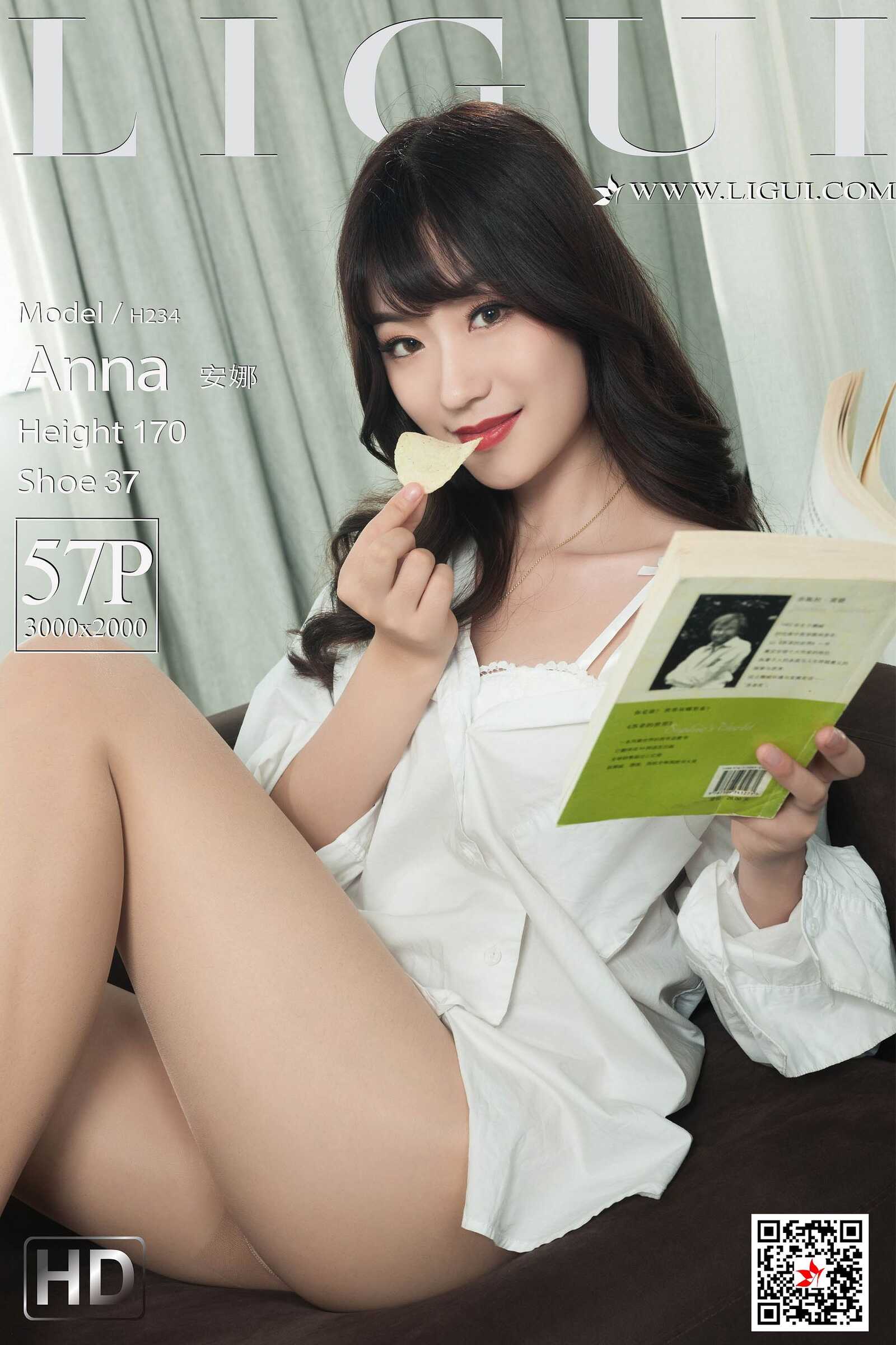 安娜《白衬衫肉丝女郎》 [丽柜Ligui] 写真集第18张