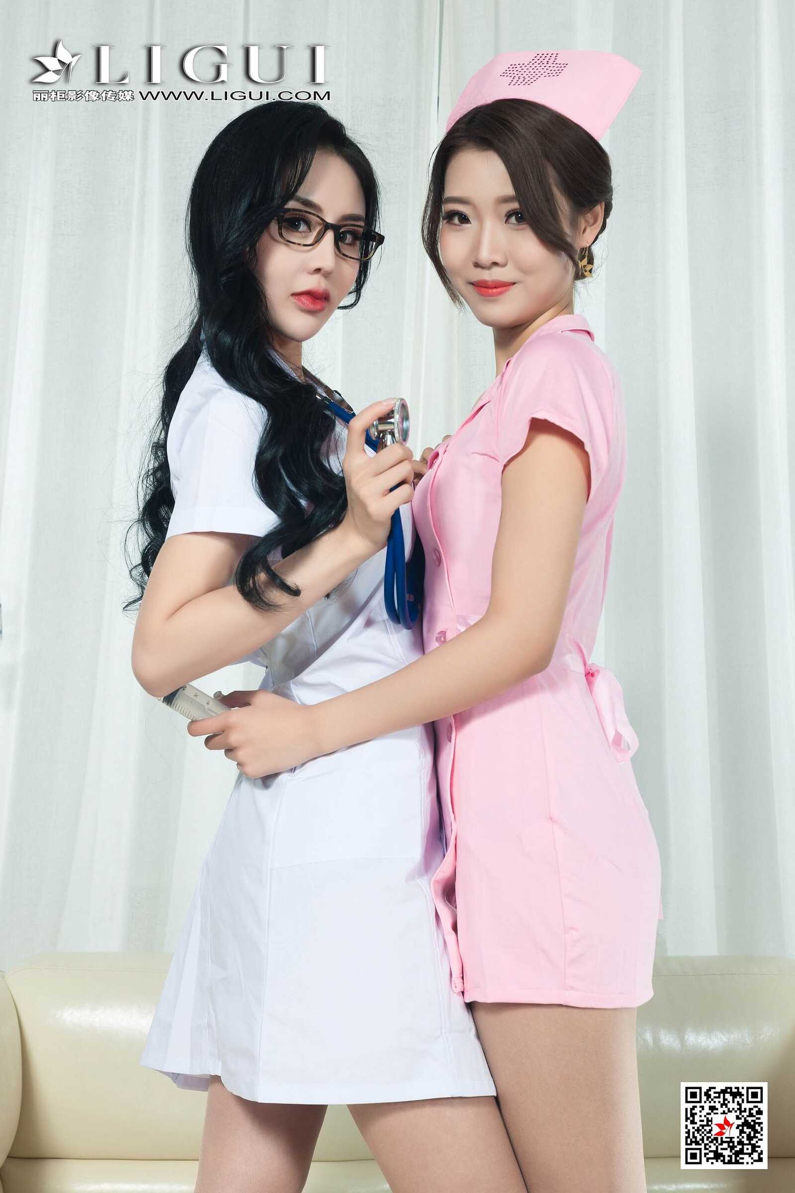 钟晴&amp;amp;凉儿《丝足病房》 [丽柜Ligui] 网络丽人第15张