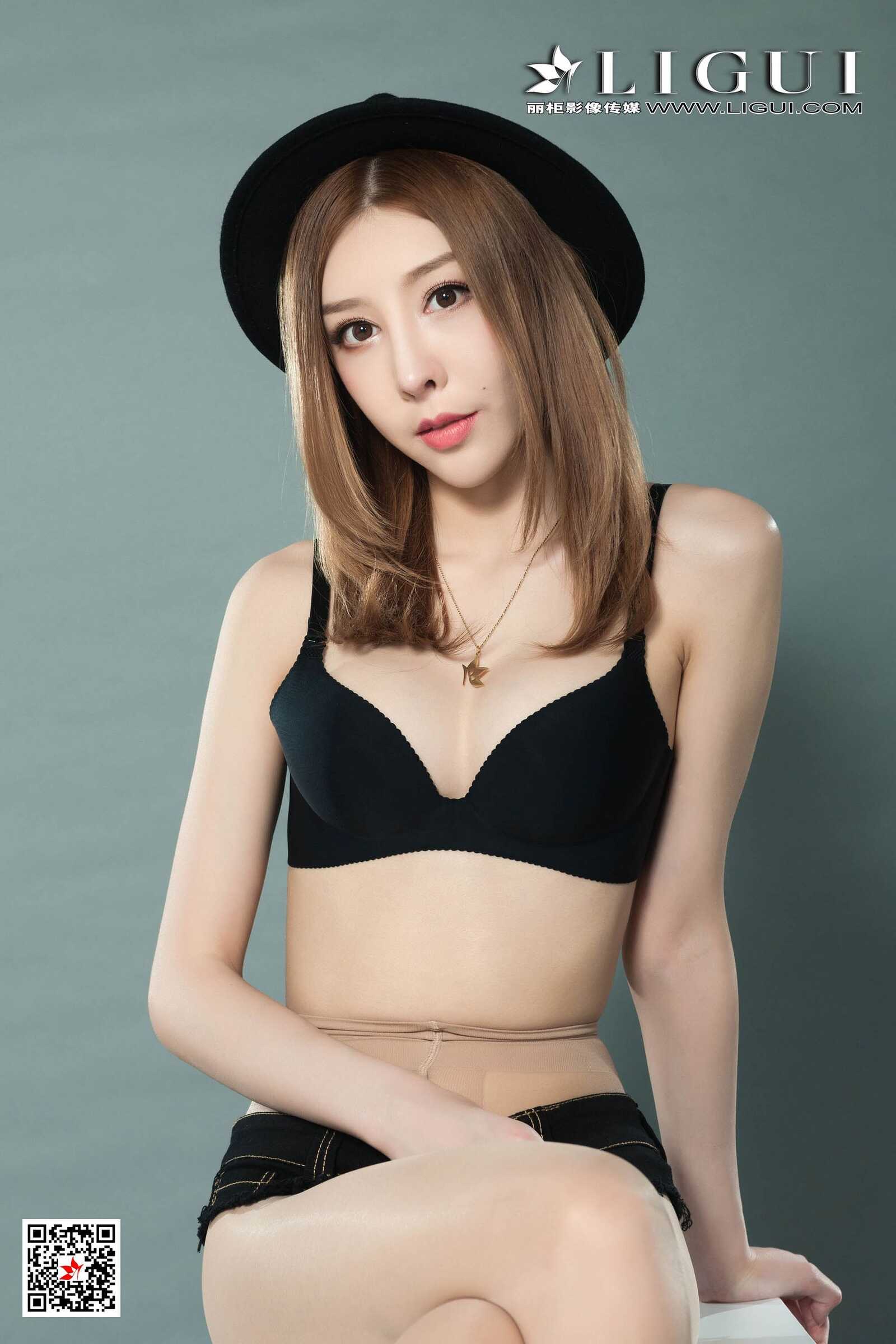 Model 兔子《肉丝超短牛仔热裤》 [丽柜Ligui] 网络第4张