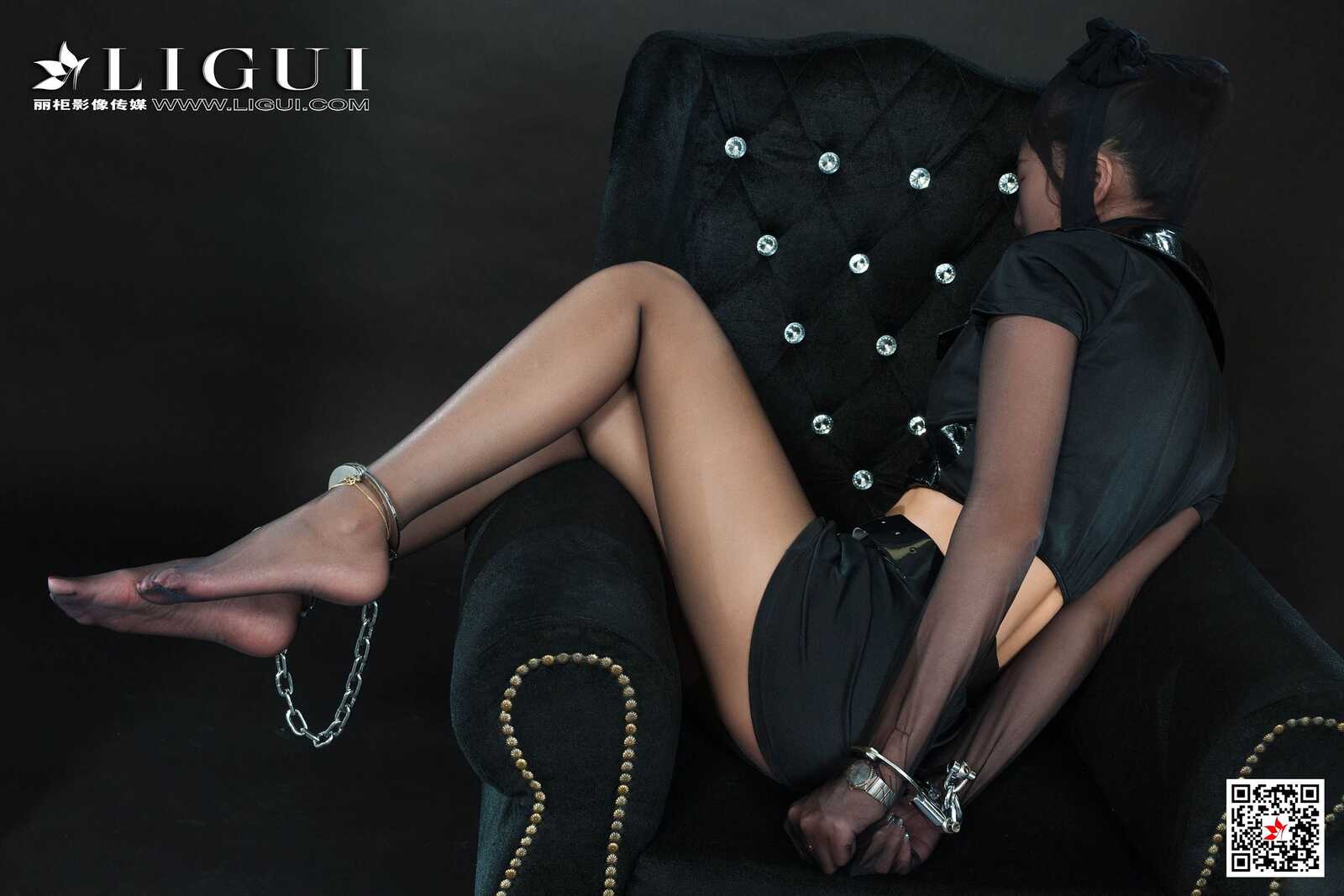 Model 轩轩《镣铐黑丝女警》 [丽柜Ligui] 网络丽人第6张