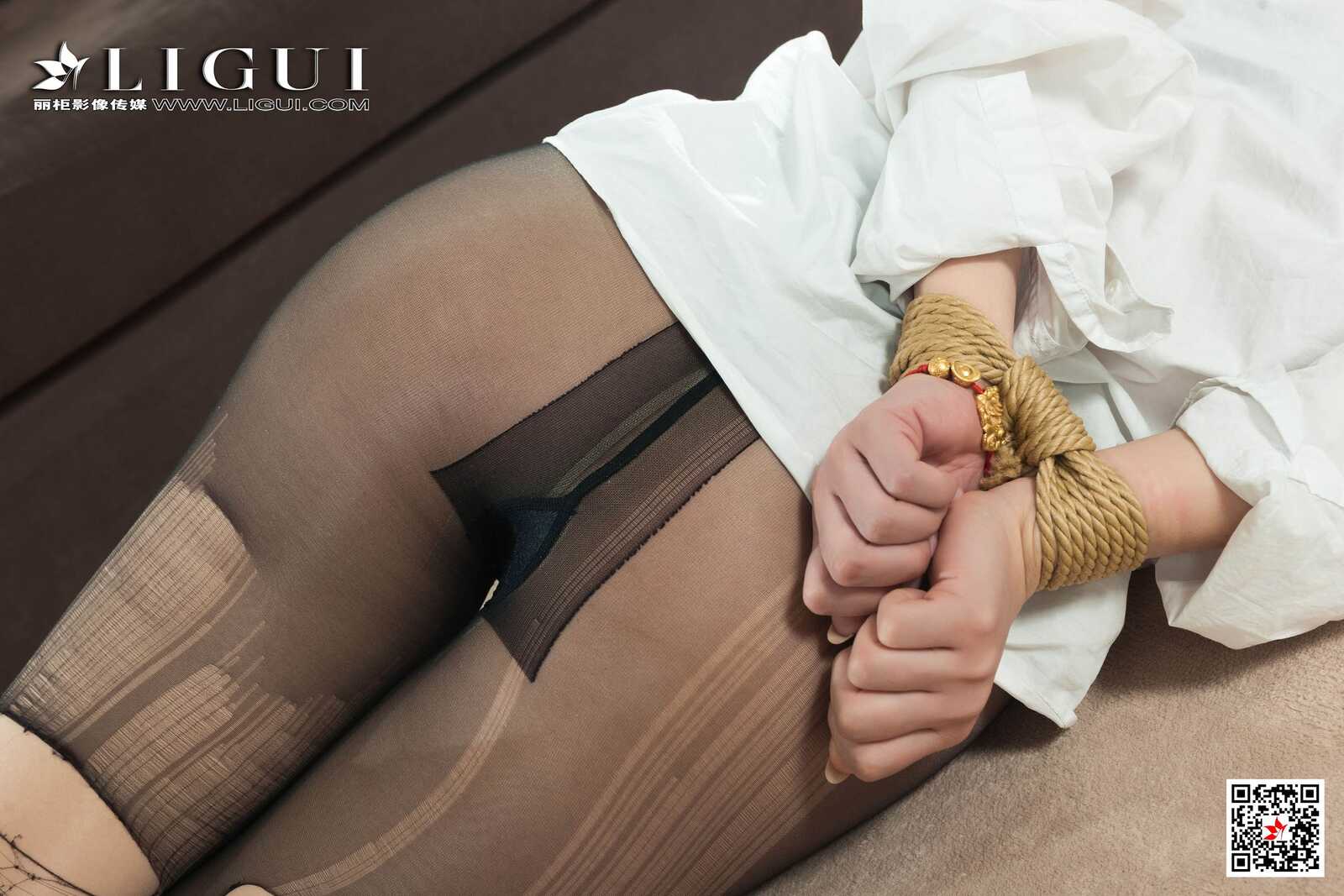 Model 然然《黑丝白衬衫捆绑》 [丽柜美束Ligui] 写第9张
