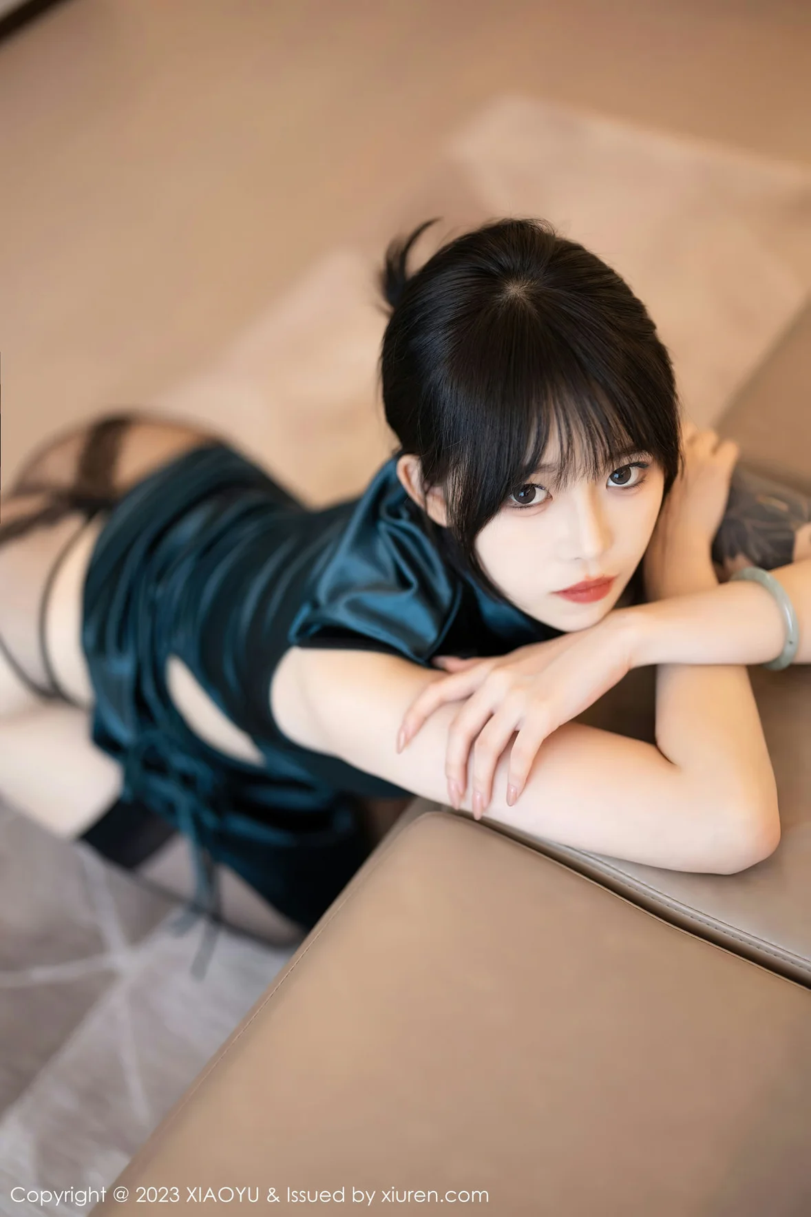  XIAOYU 语画 Vol.1077 奶瓶. 蓝色旗袍性感写真 [84P]第13张