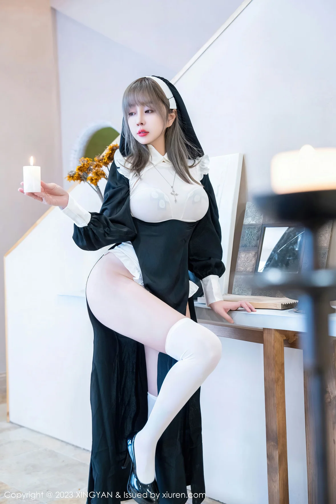  星颜社 Vol.187 王雨纯 性感黑色修女性感写真 [76P]第2张