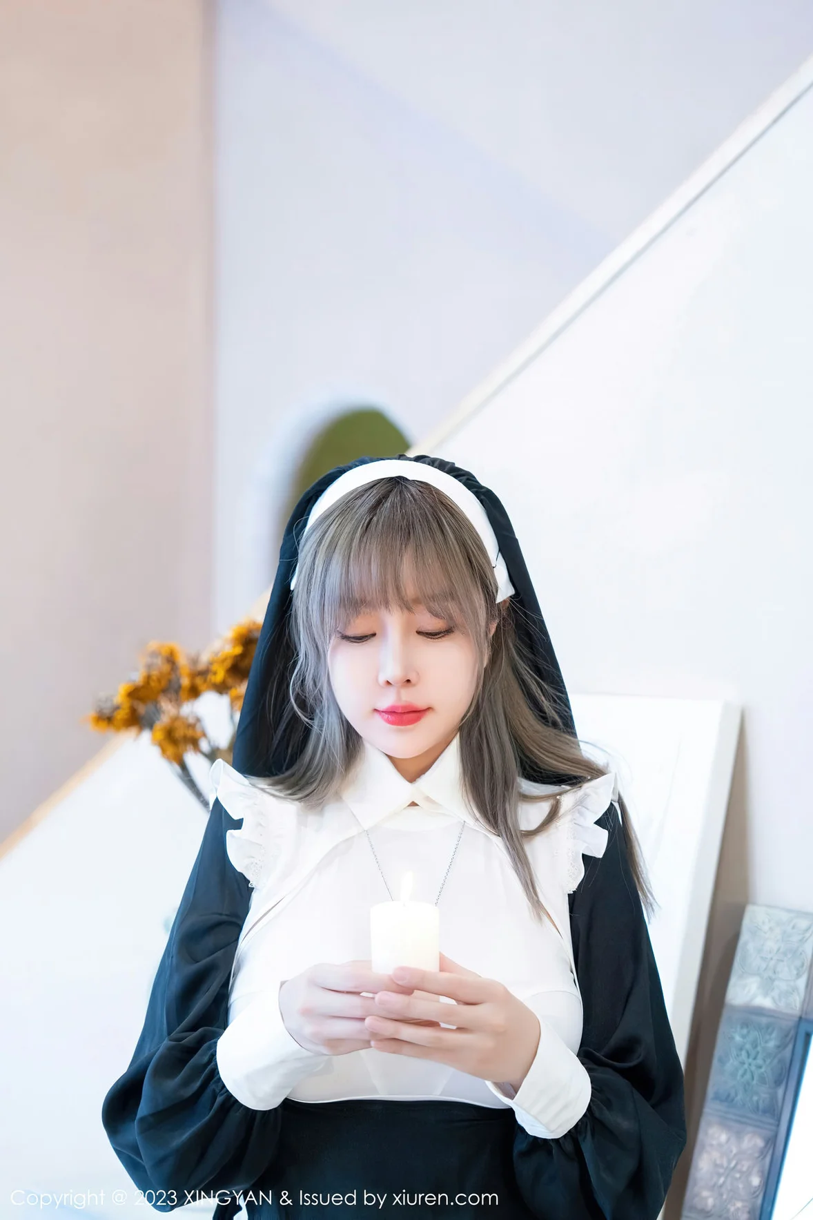  星颜社 Vol.187 王雨纯 性感黑色修女性感写真 [76P]第1张