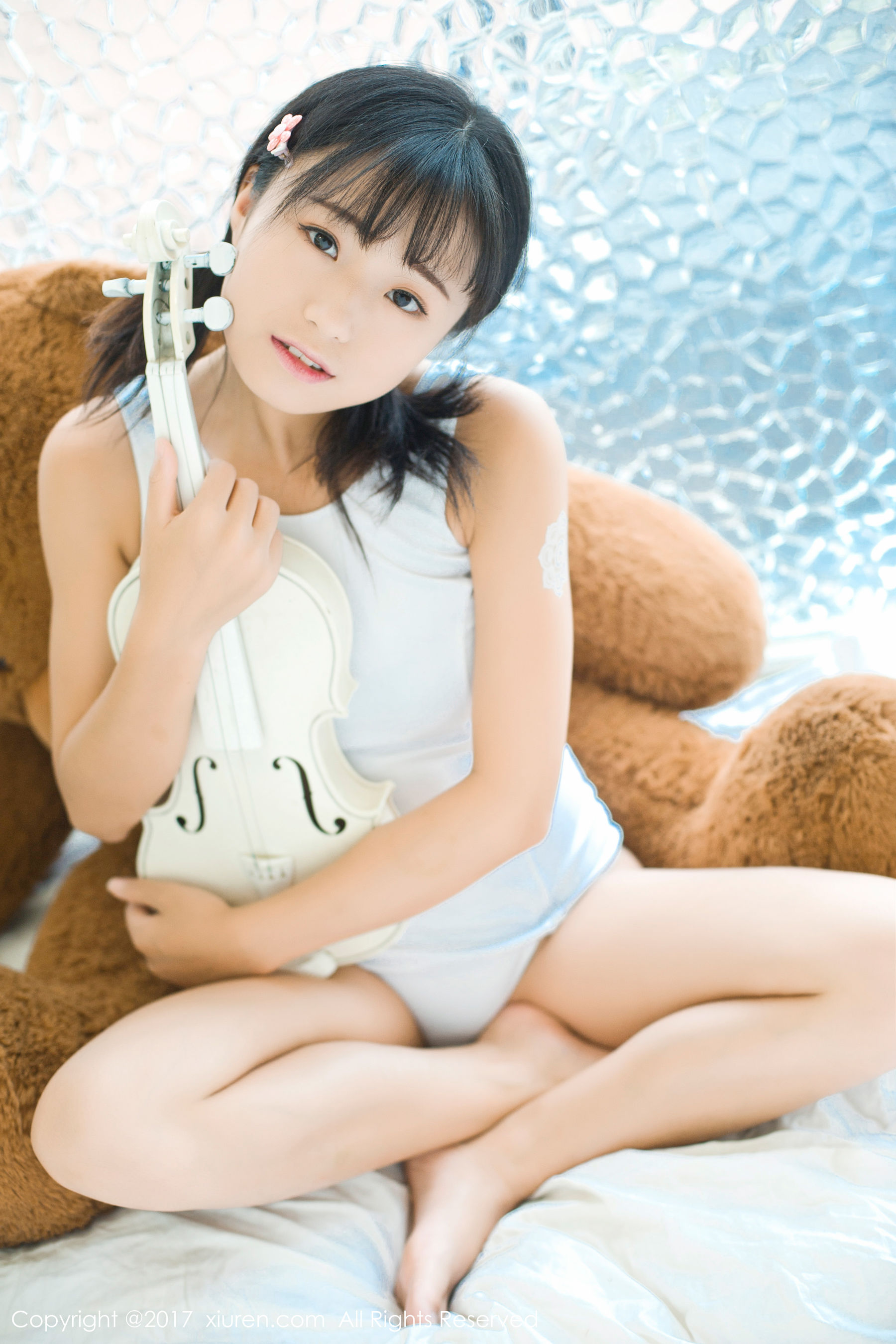  仓井优香《白色蕾丝吊带系列+连体日系高中体操服》 XiuRen 秀人网 NO.805第14张