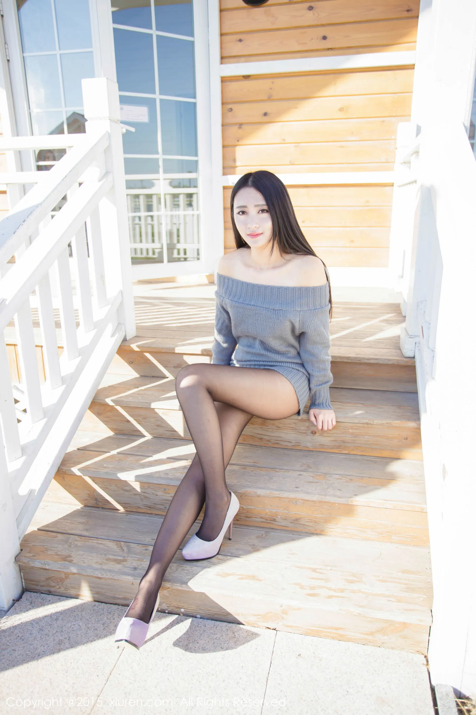  清新女神@lucky咏丹 秀人网 No.421第14张