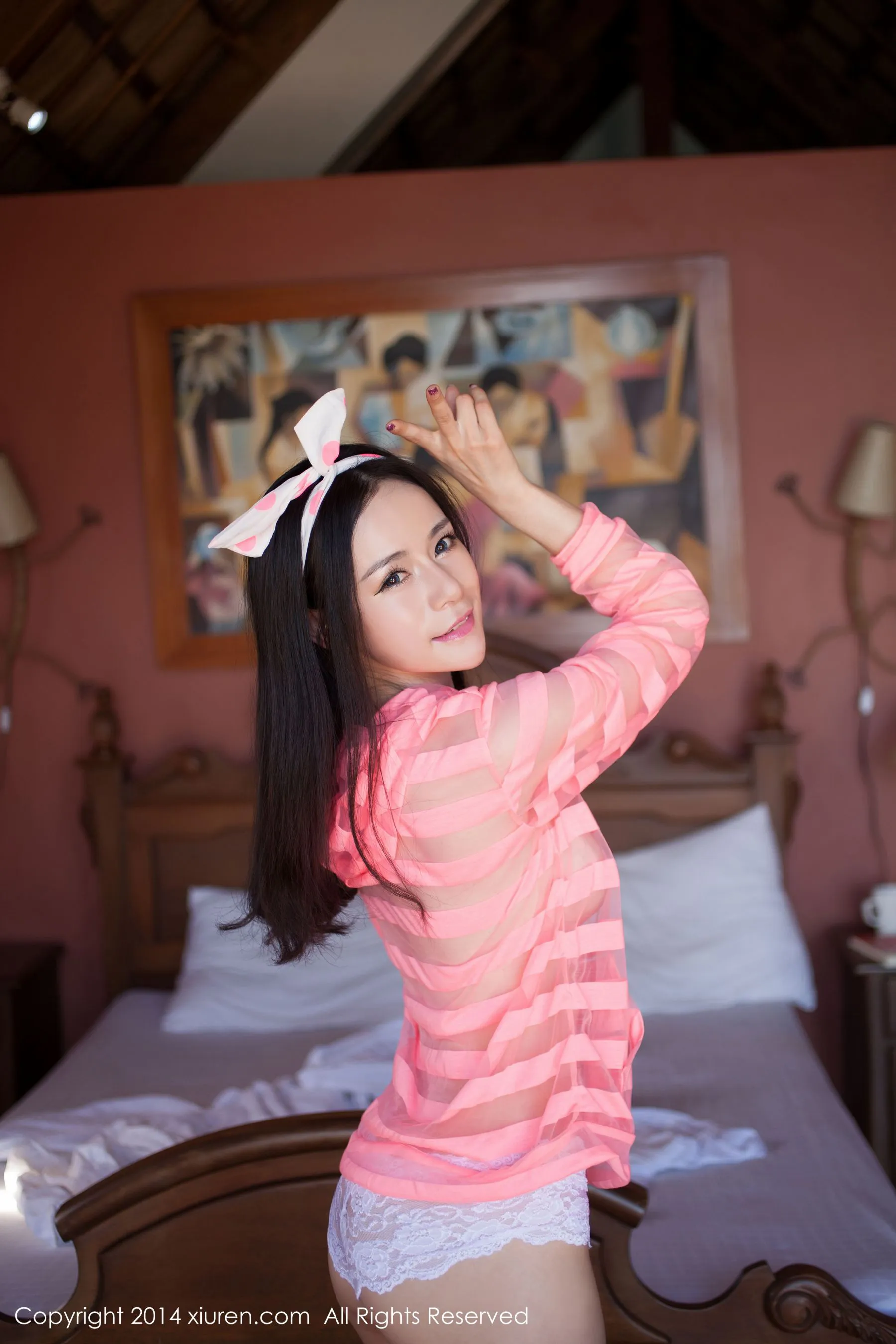 nancy小姿《小清新泳装+沙滩湿身》 秀人网 No.088第7张