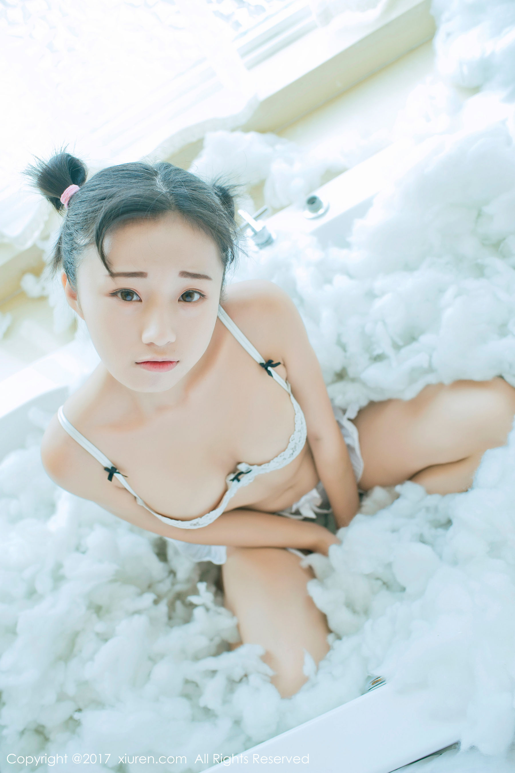  仓井优香《白色蕾丝吊带系列+连体日系高中体操服》 XiuRen 秀人网 NO.805第16张