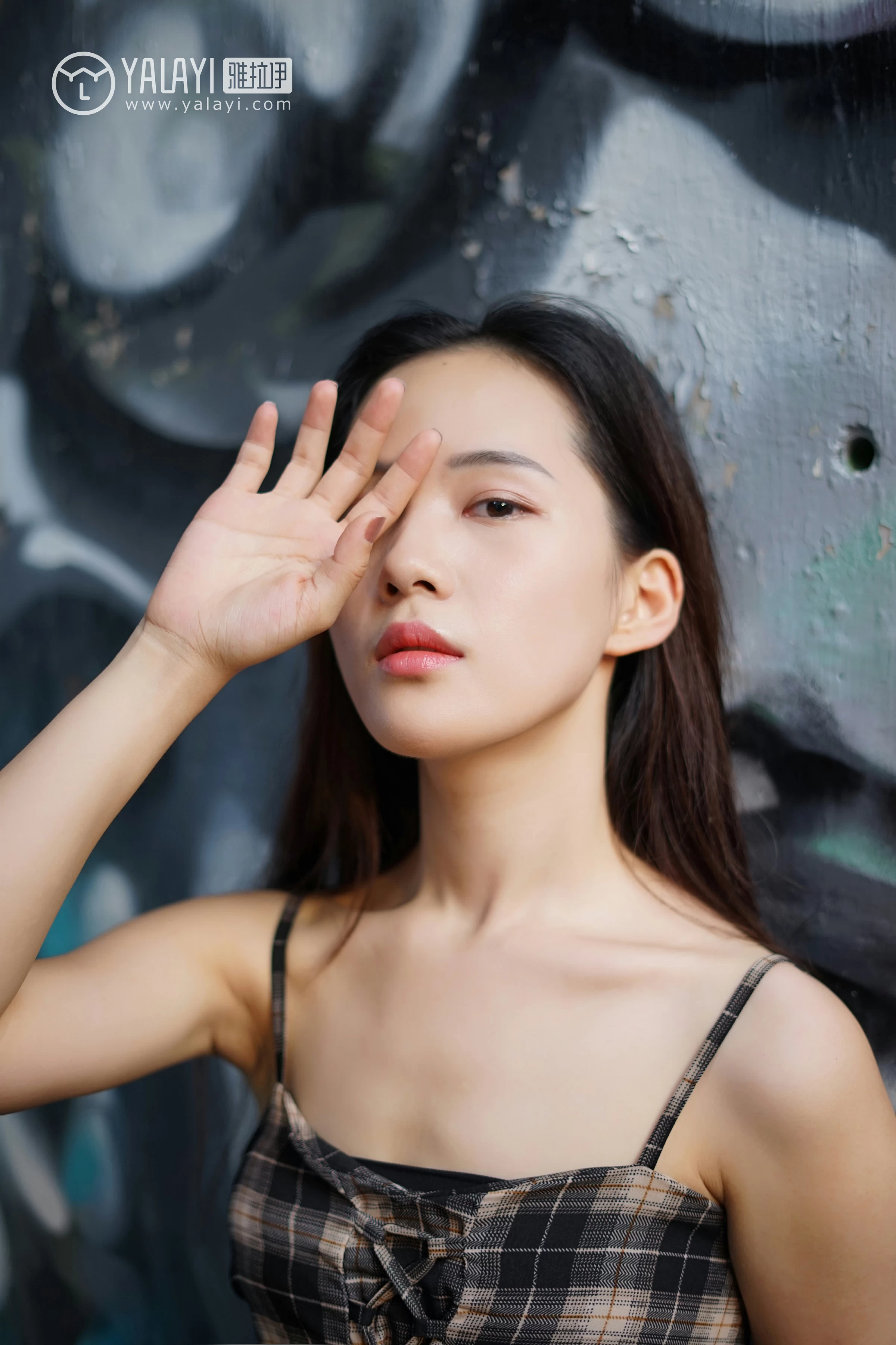 [YALAYI雅拉伊]NO.029 纯粹之心 卡柔 透视蕾丝上衣加吊带连衣裙性感私房写真集第14张