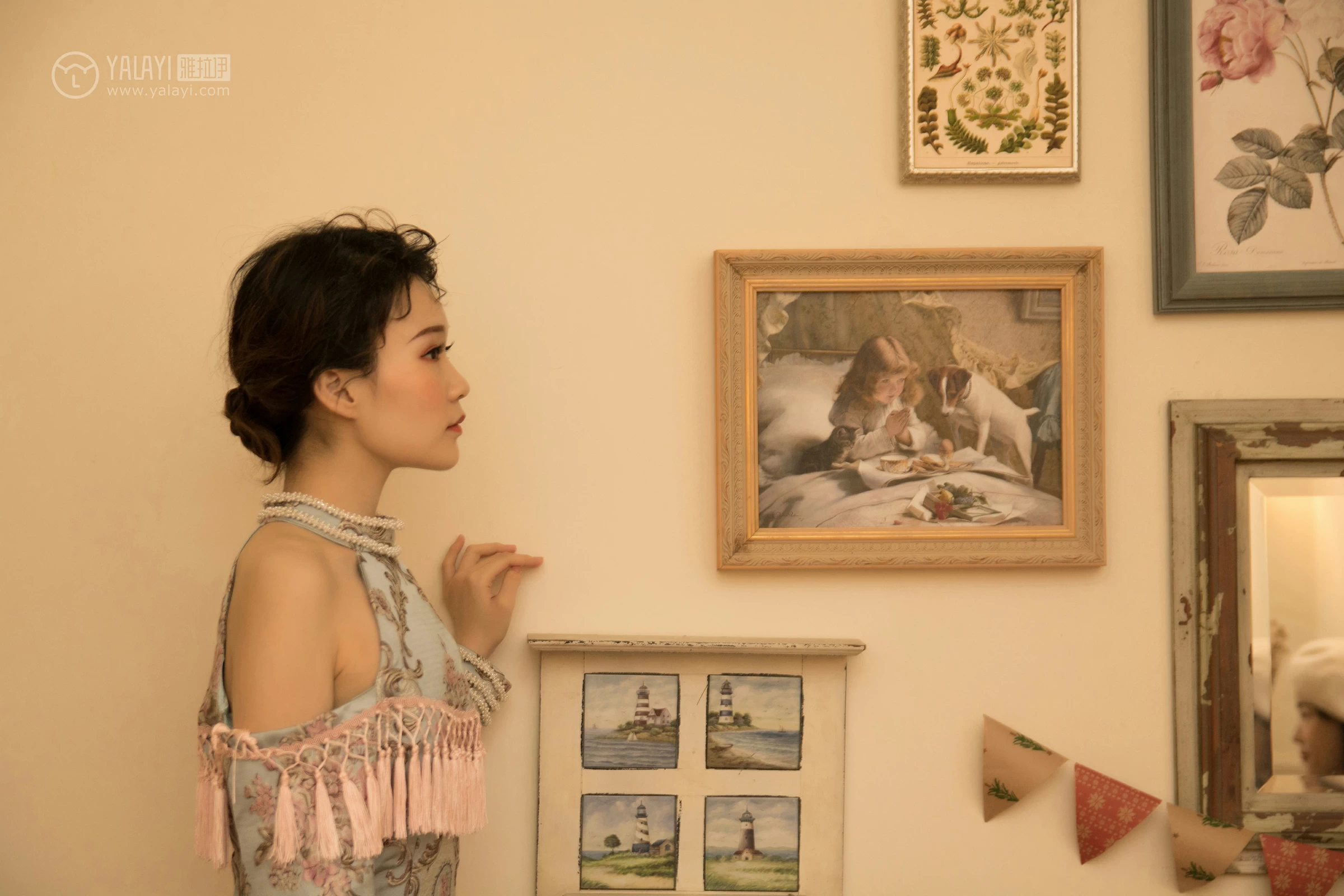 [YALAYI雅拉伊]NO.155 等2 奥莉 吊脖连衣裙 优雅端庄私房写真集第7张